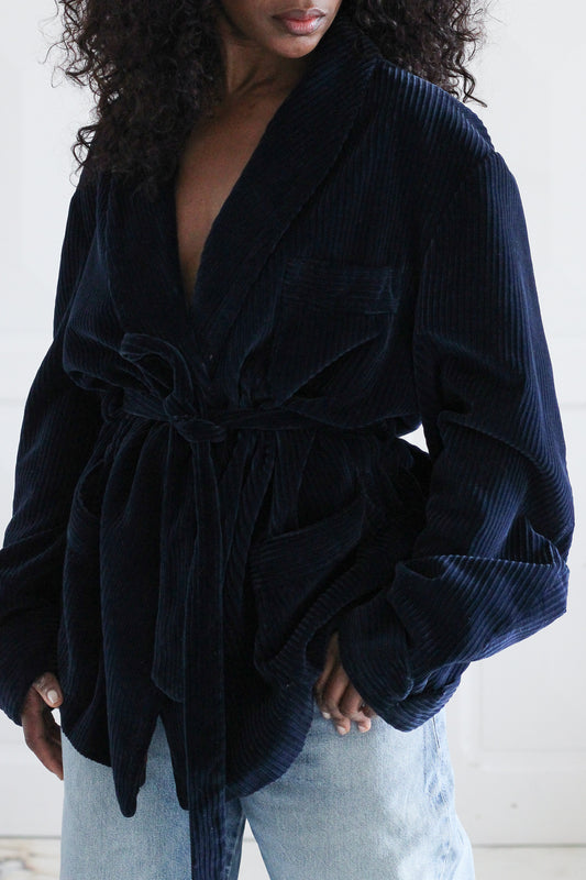 Kimono masculin en velours côtelé