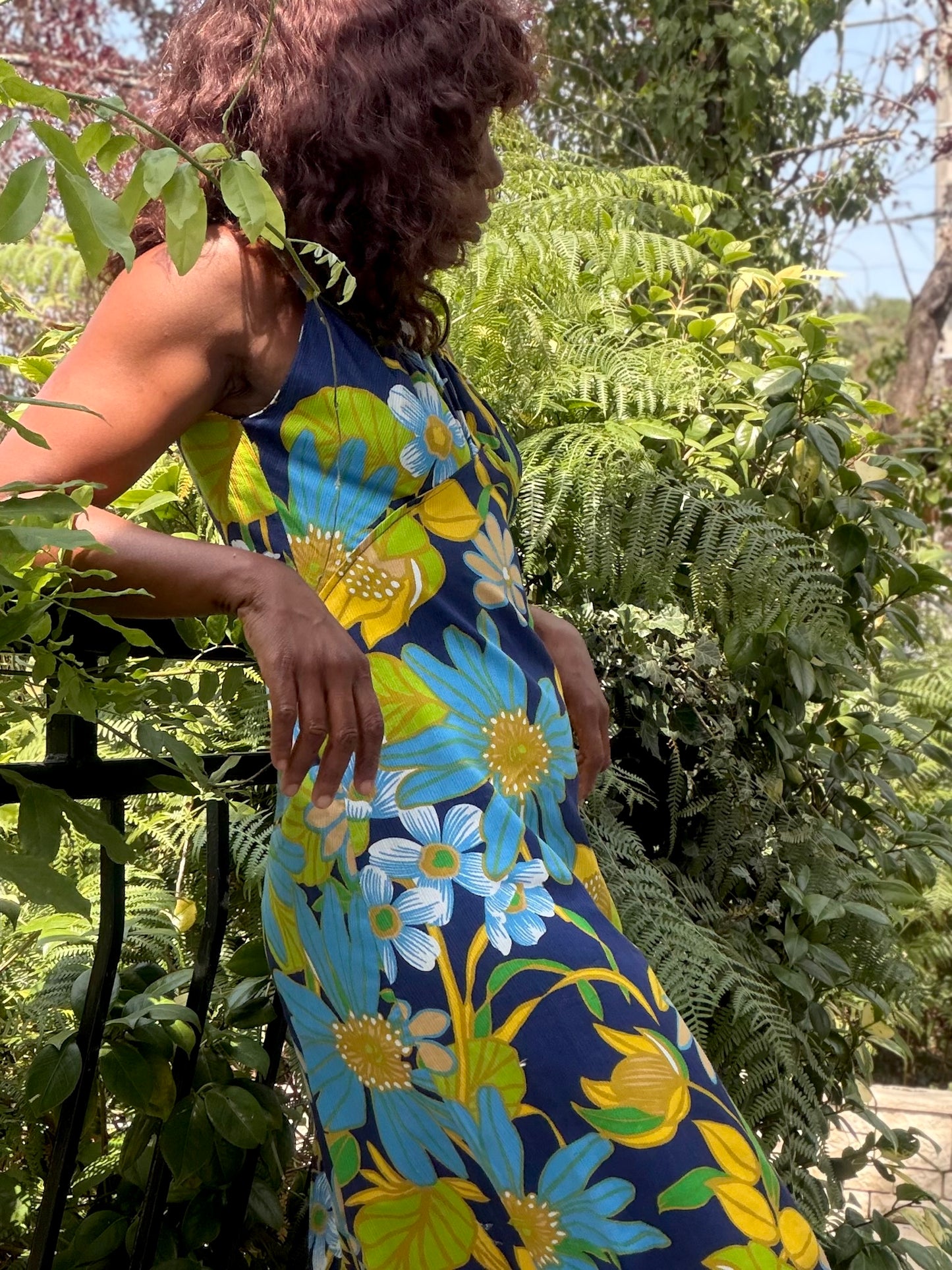 Lionyl Paris longue robe fleuri