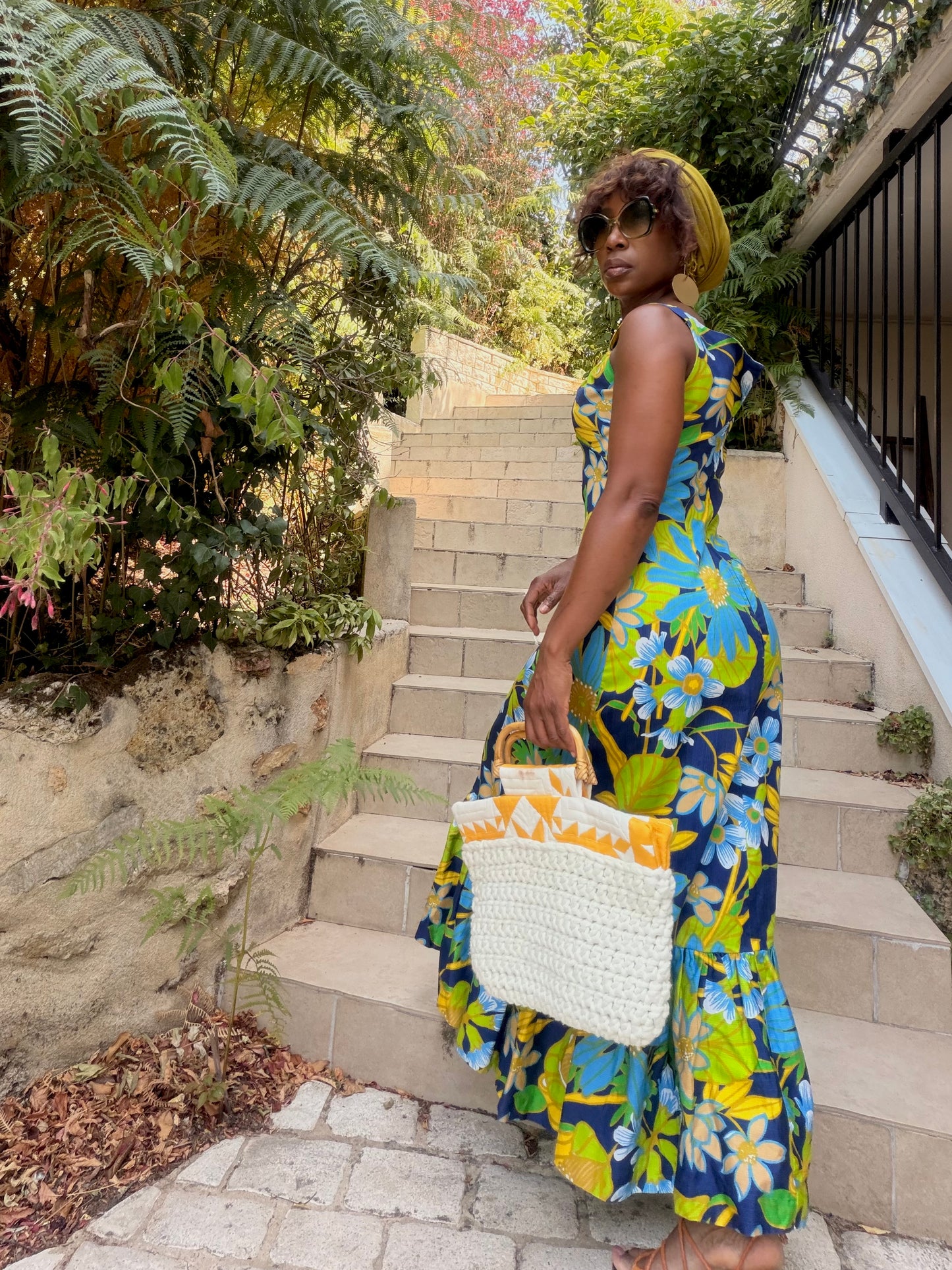 Lionyl Paris longue robe fleuri