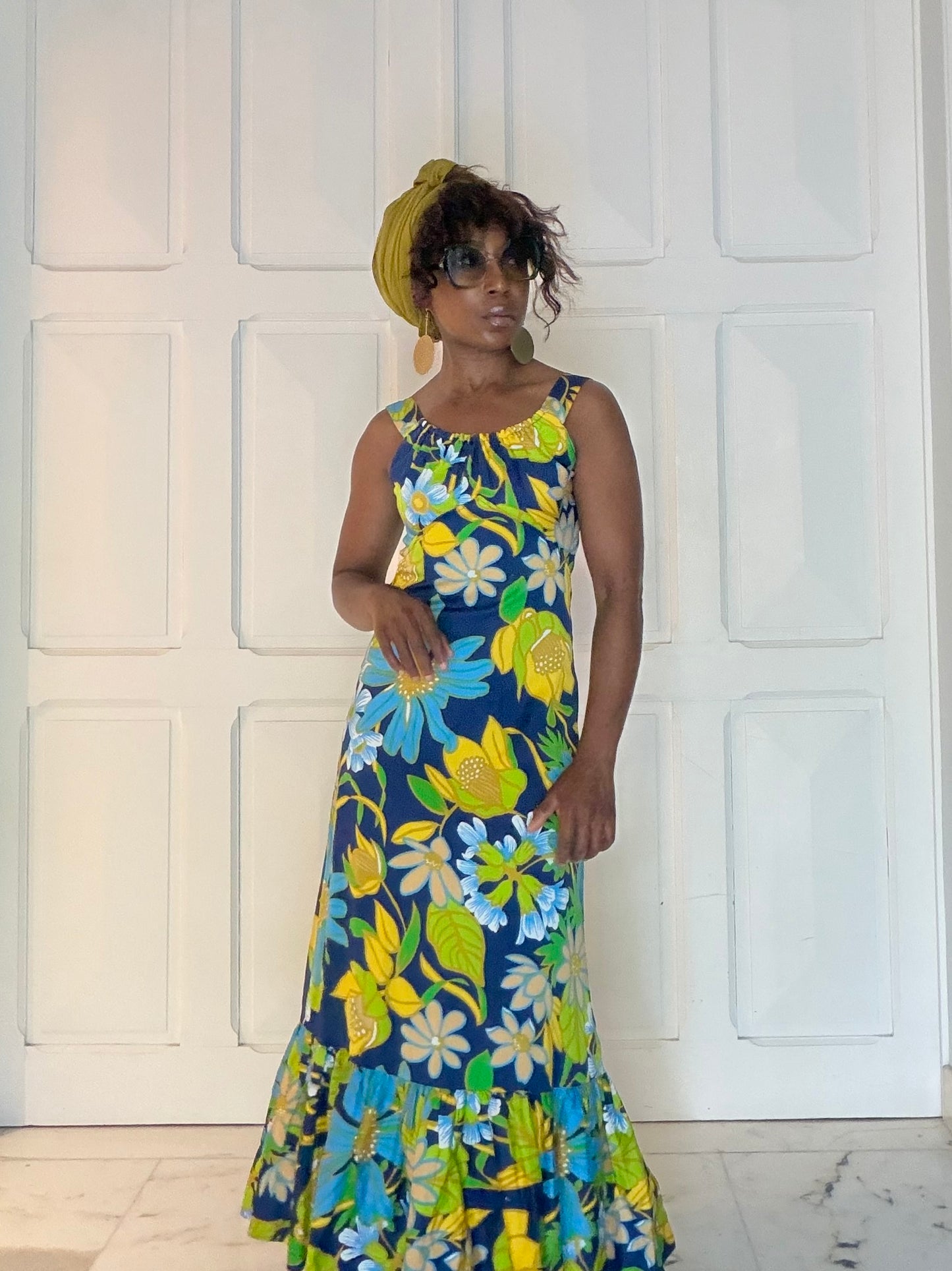 Lionyl Paris longue robe fleuri