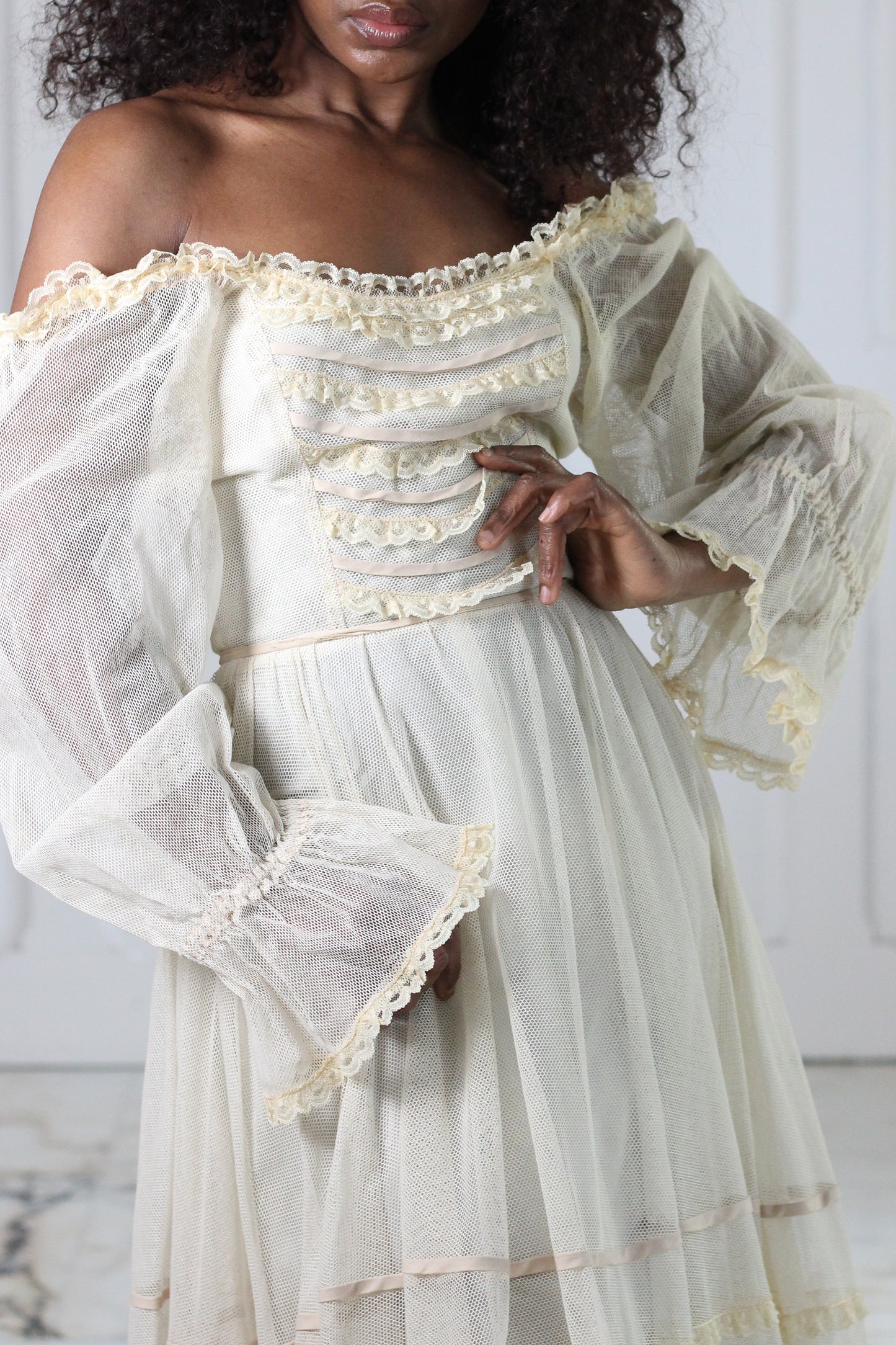 Fait main longue robe poetique
