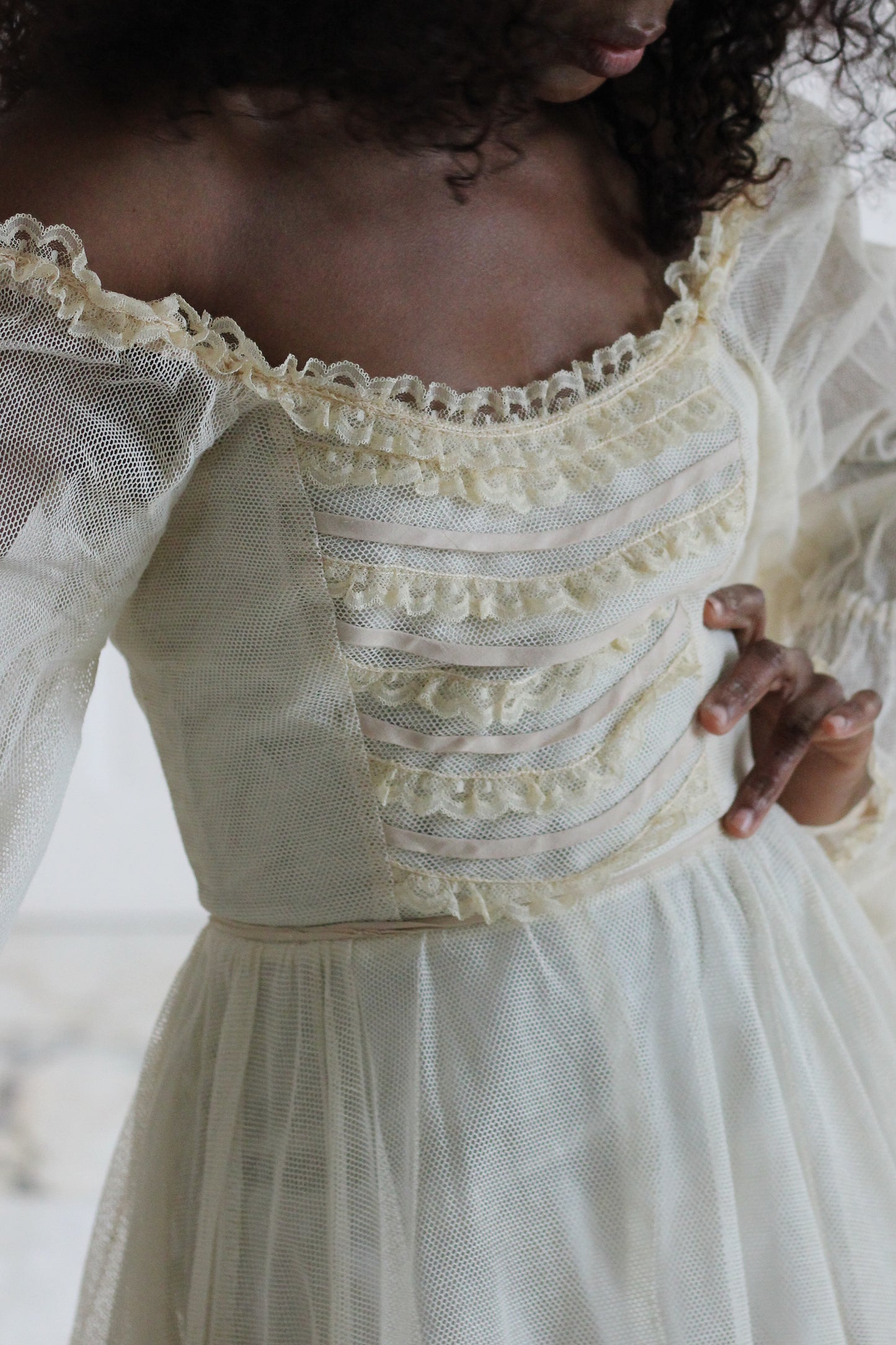 Fait main longue robe poetique