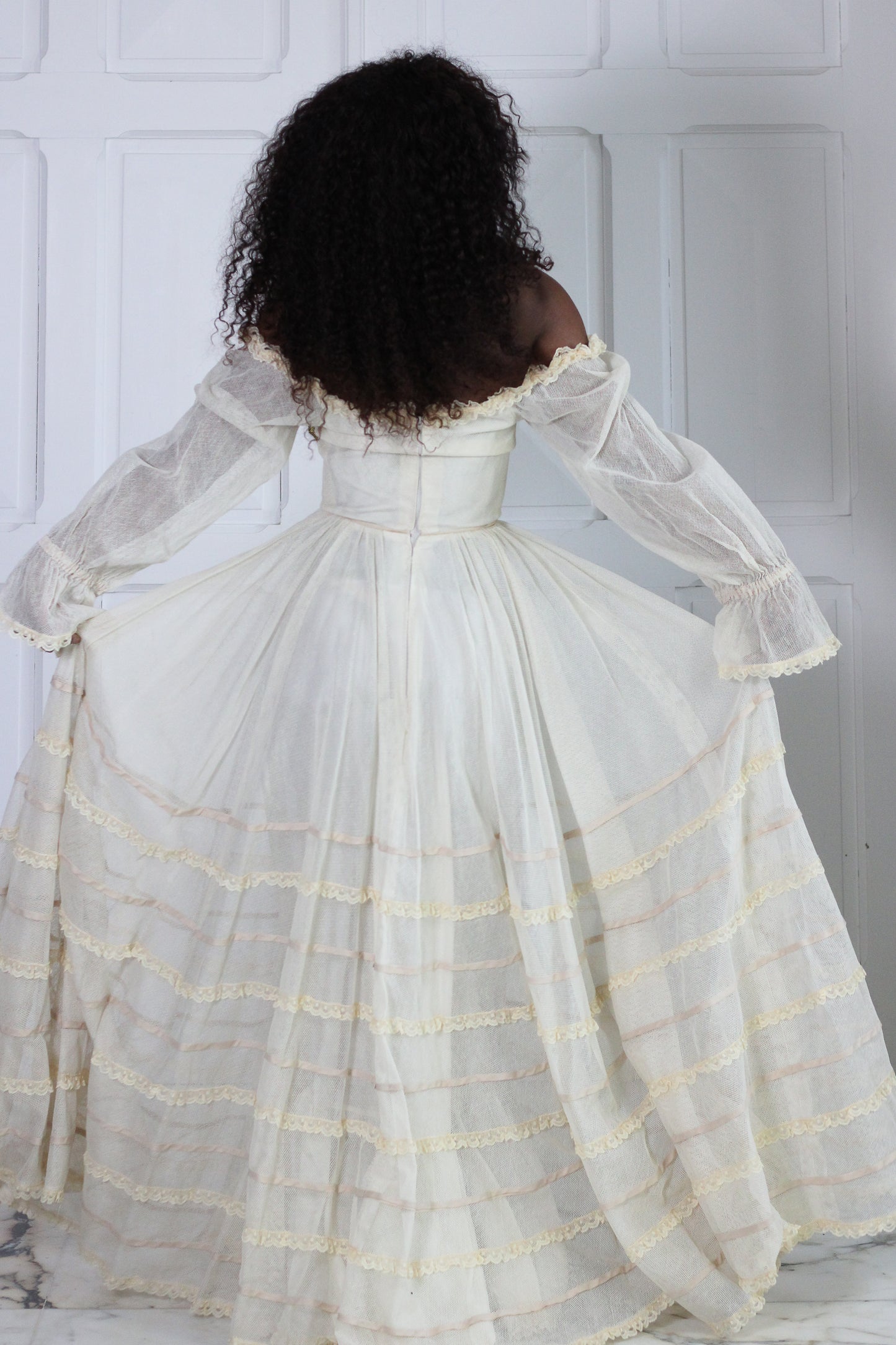 Fait main longue robe poetique