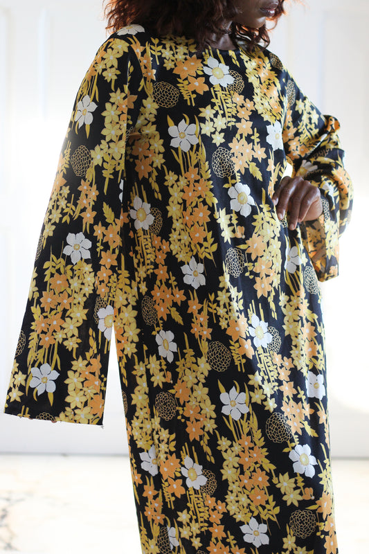Fait Main longue robe fleurie