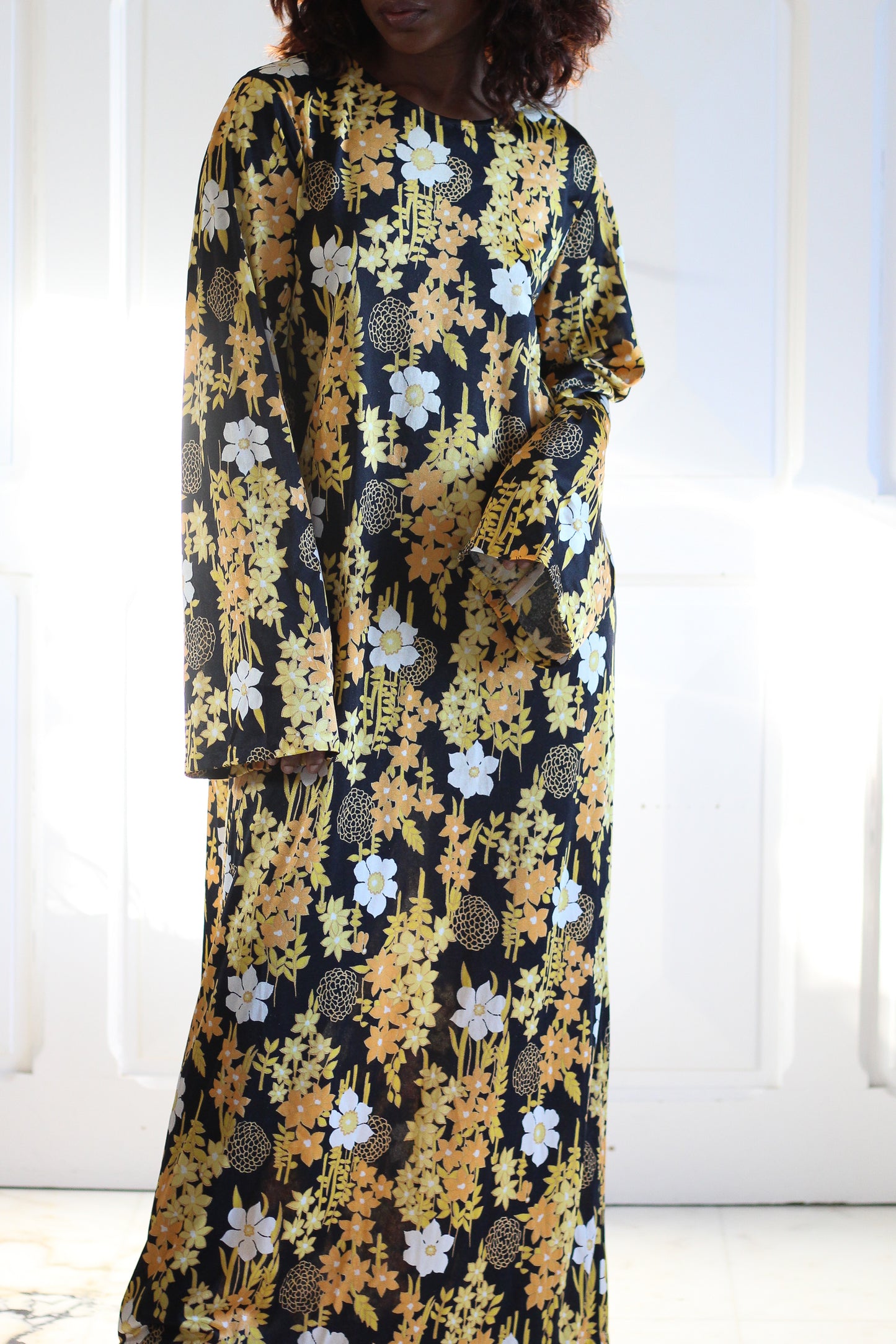 Fait Main longue robe fleurie