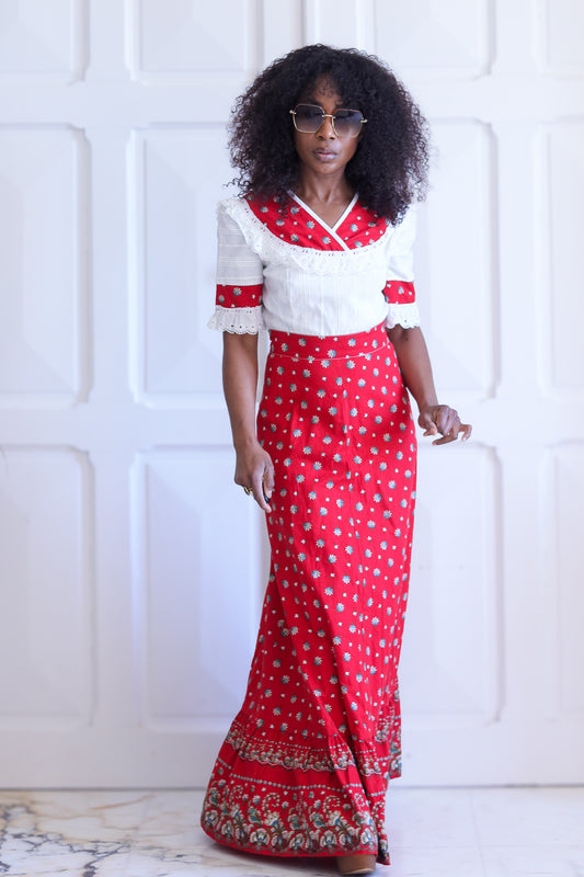longue robe bohème fleurie