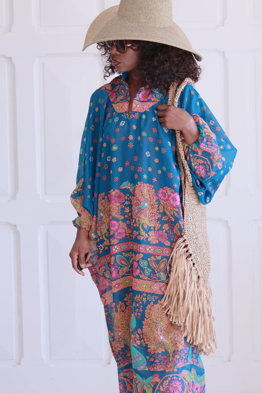 Fait main robe caftan vintage