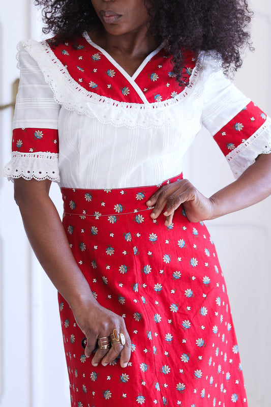 longue robe bohème fleurie