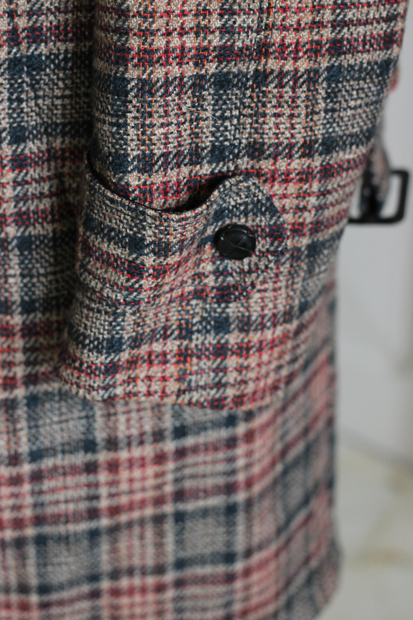 Manteau à motifs carreaux