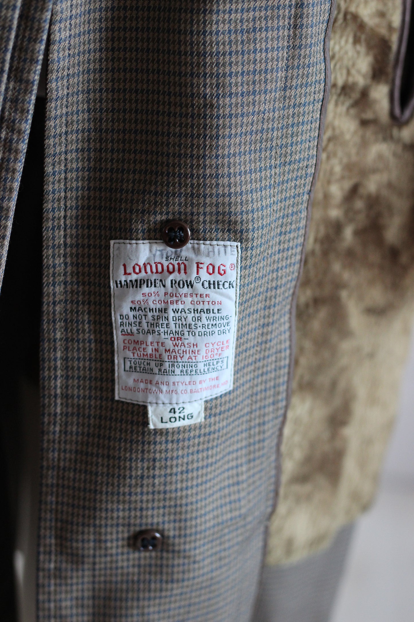 London Fog manteau veste à motif pied-de-poule