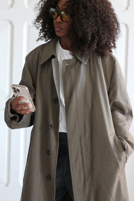 London Fog manteau veste à motif pied-de-poule