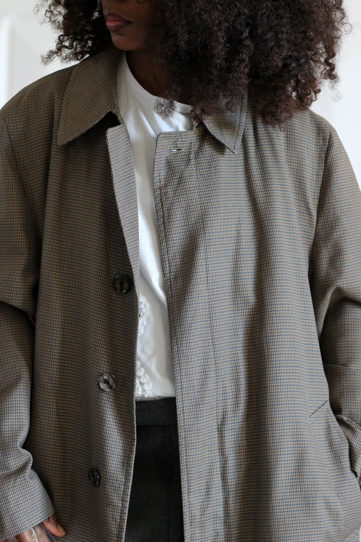 London Fog manteau veste à motif pied-de-poule