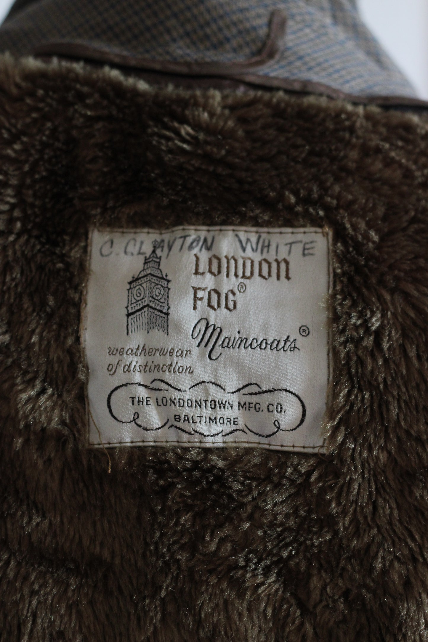 London Fog manteau veste à motif pied-de-poule