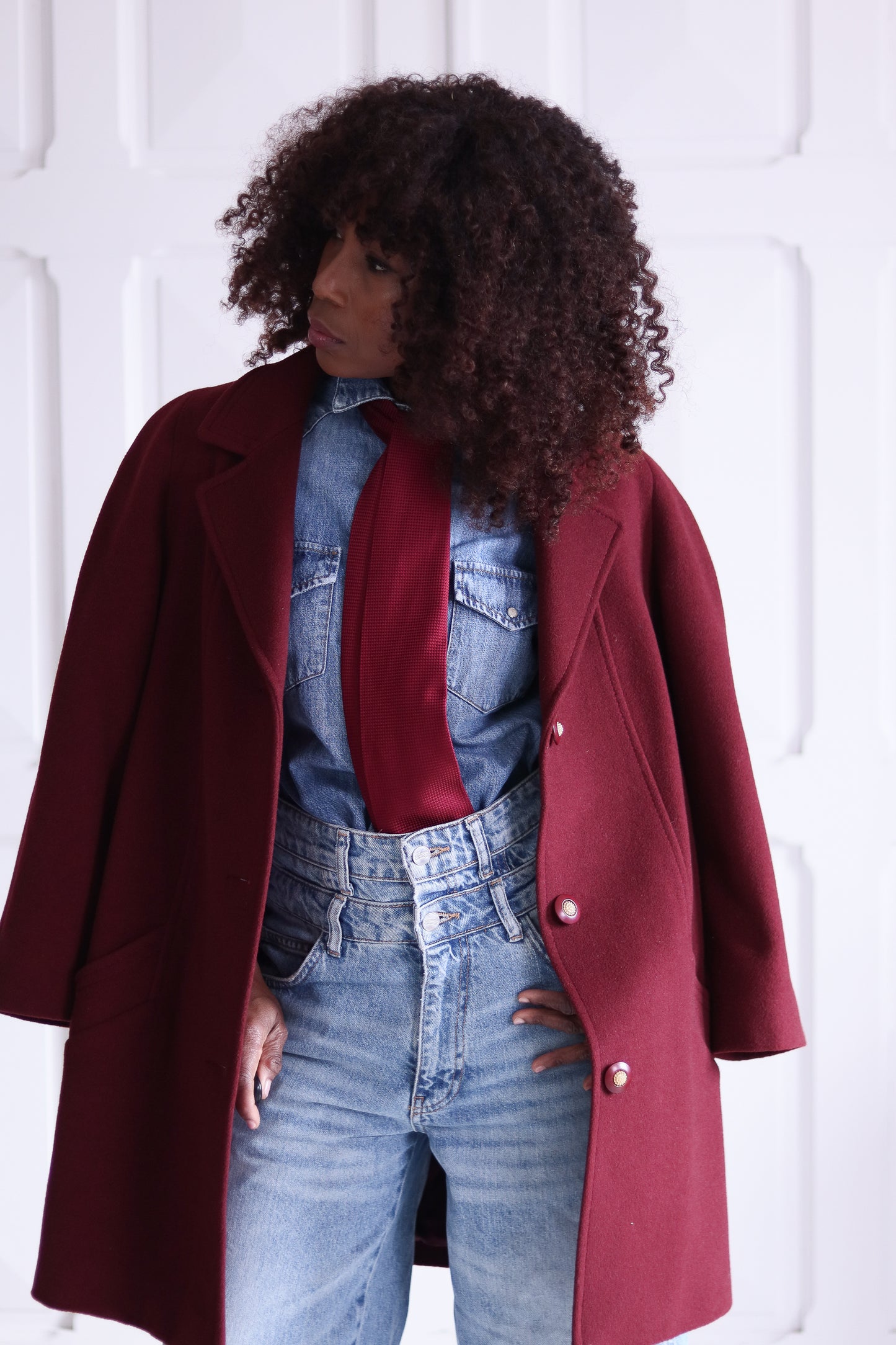 Nonet Paris manteau en laine et angora