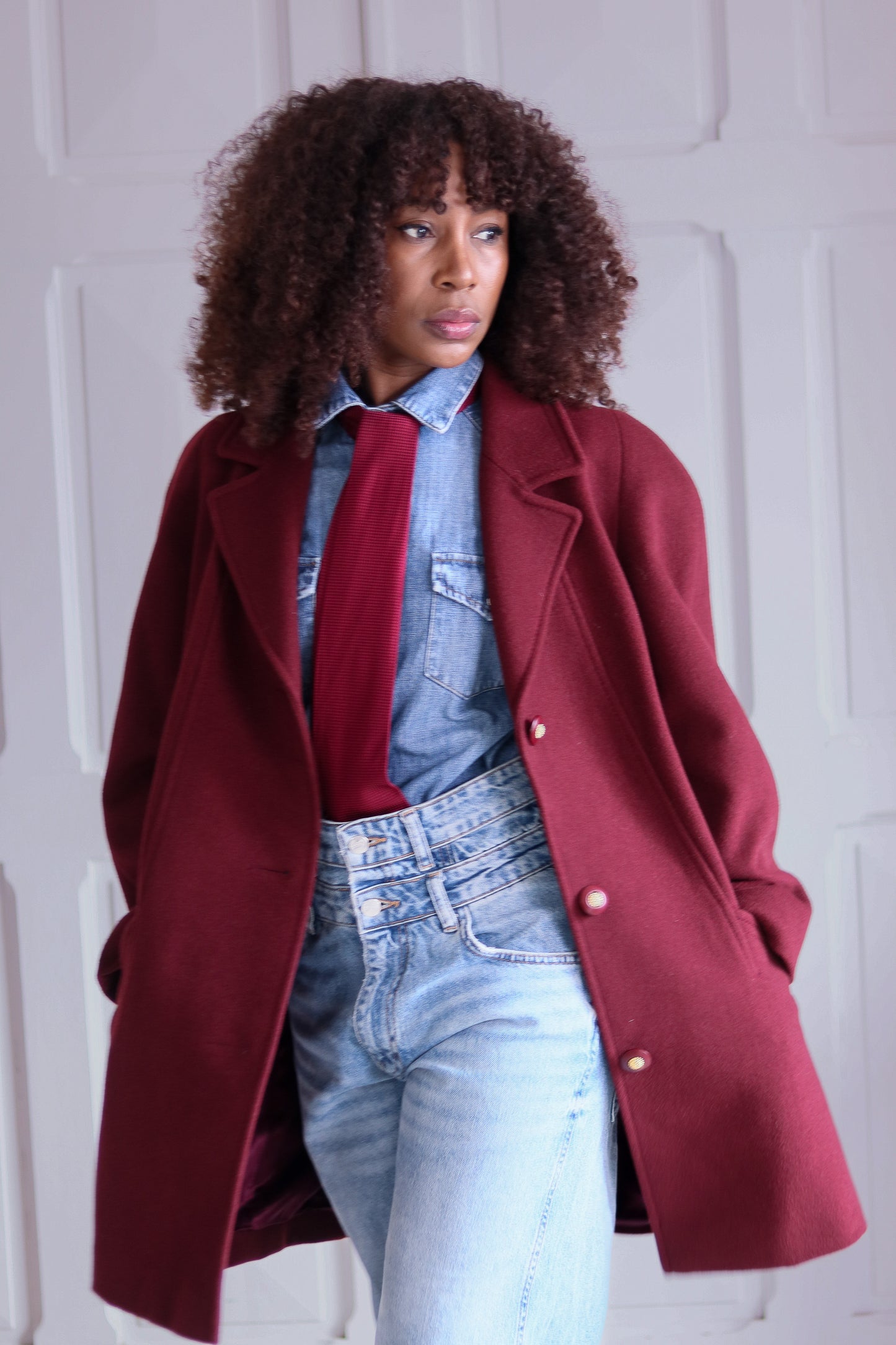 Nonet Paris manteau en laine et angora