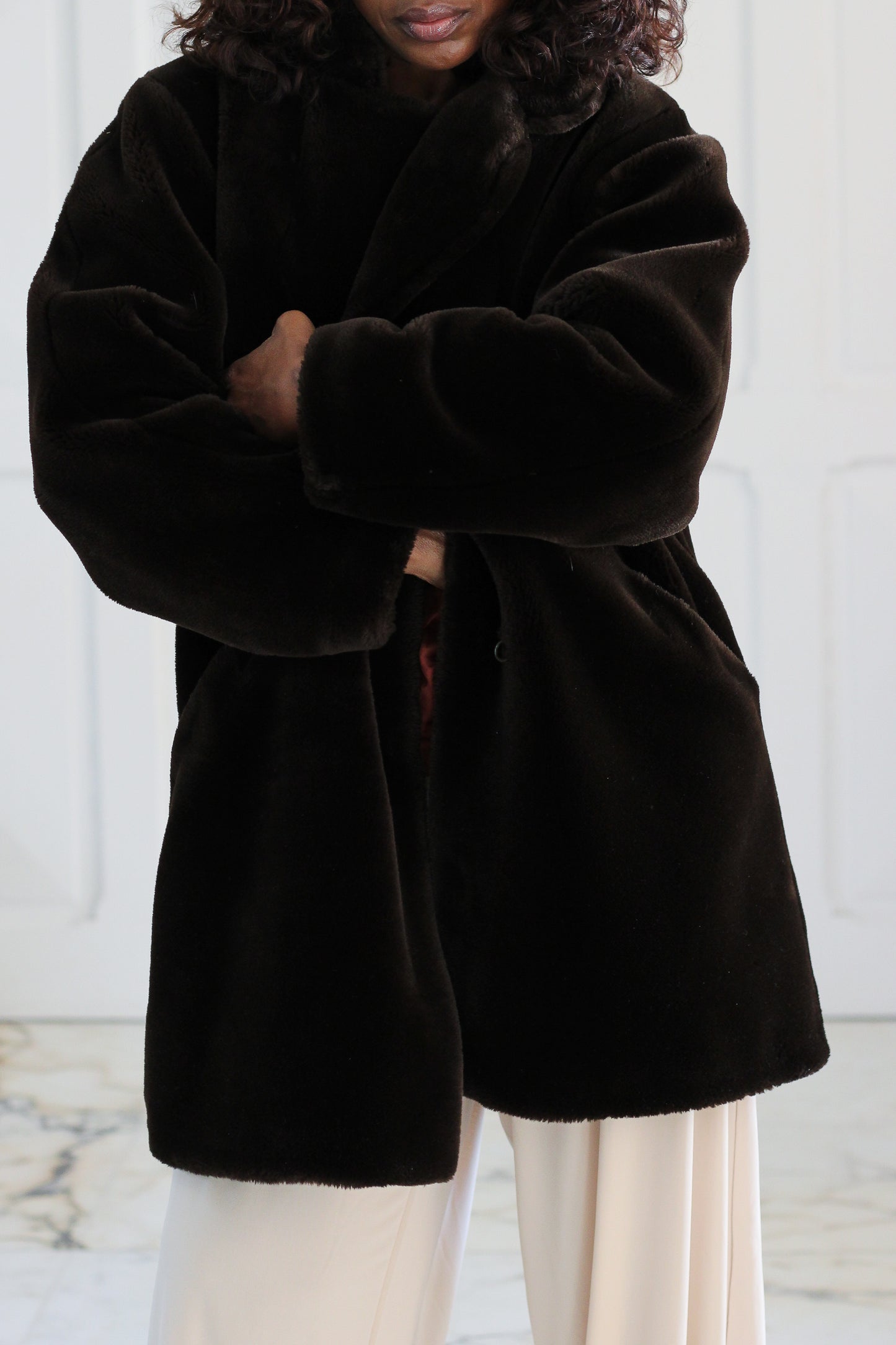 René  Derhy manteau en laine de mouton