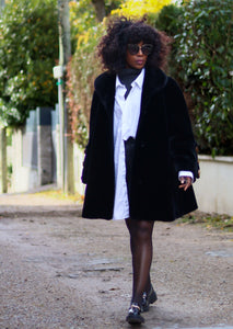 Manteau en fausse fourrure vintage