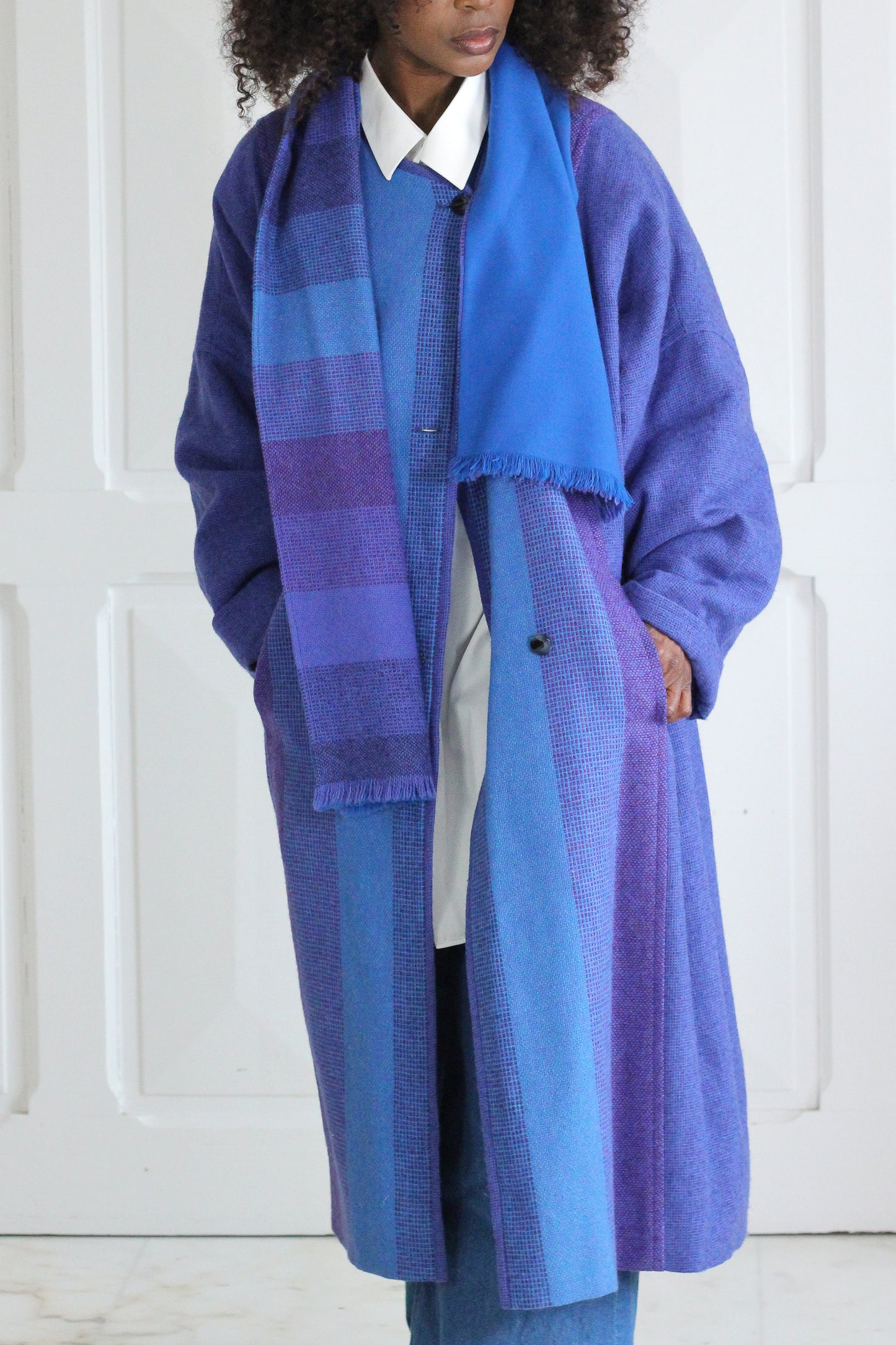 Fait main manteau en laine