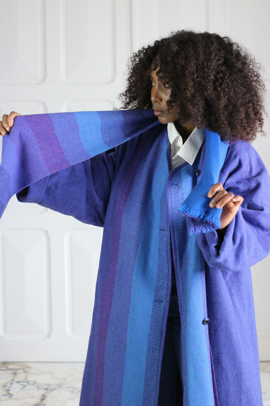 Fait main manteau en laine
