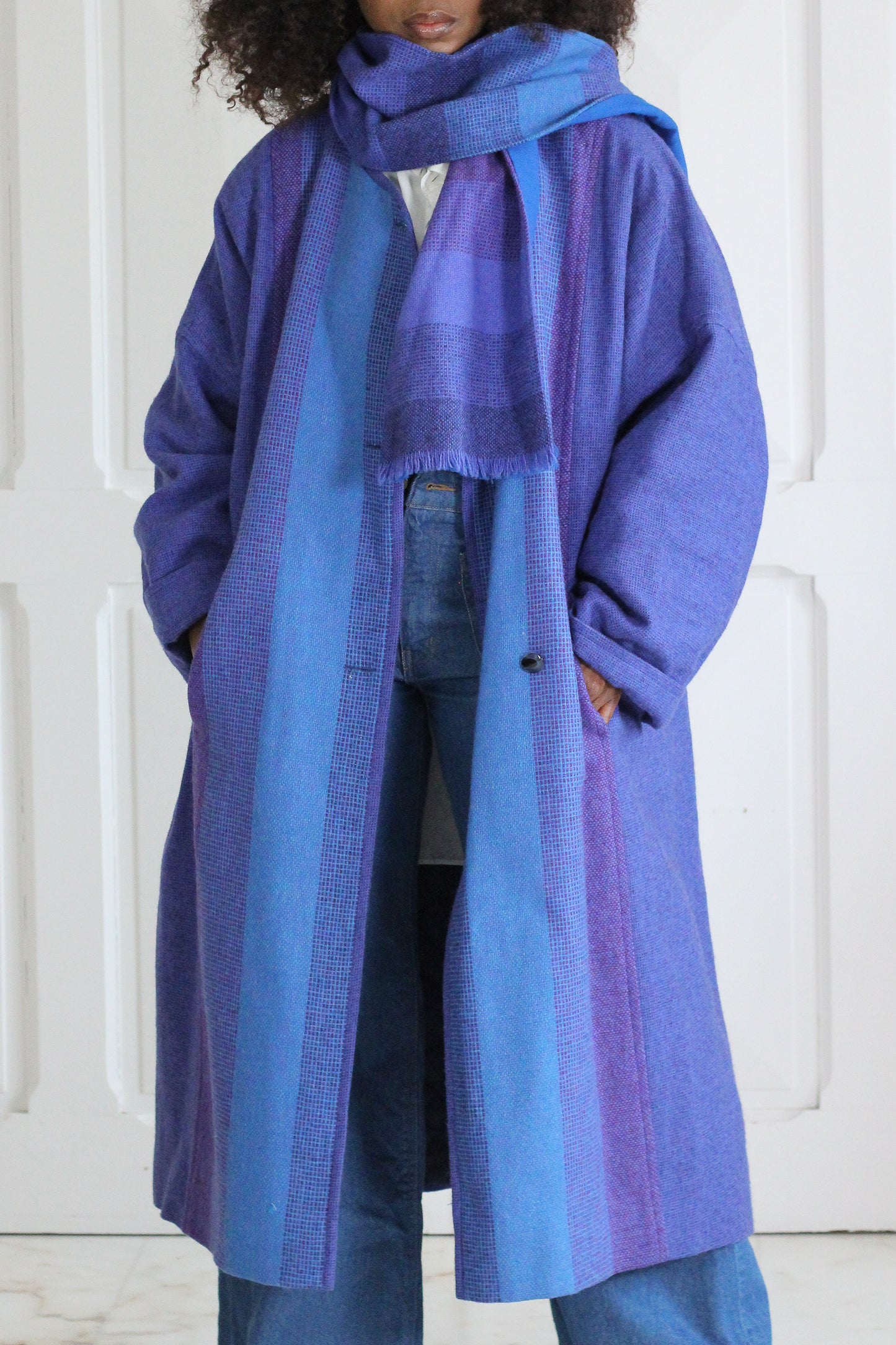 Fait main manteau en laine