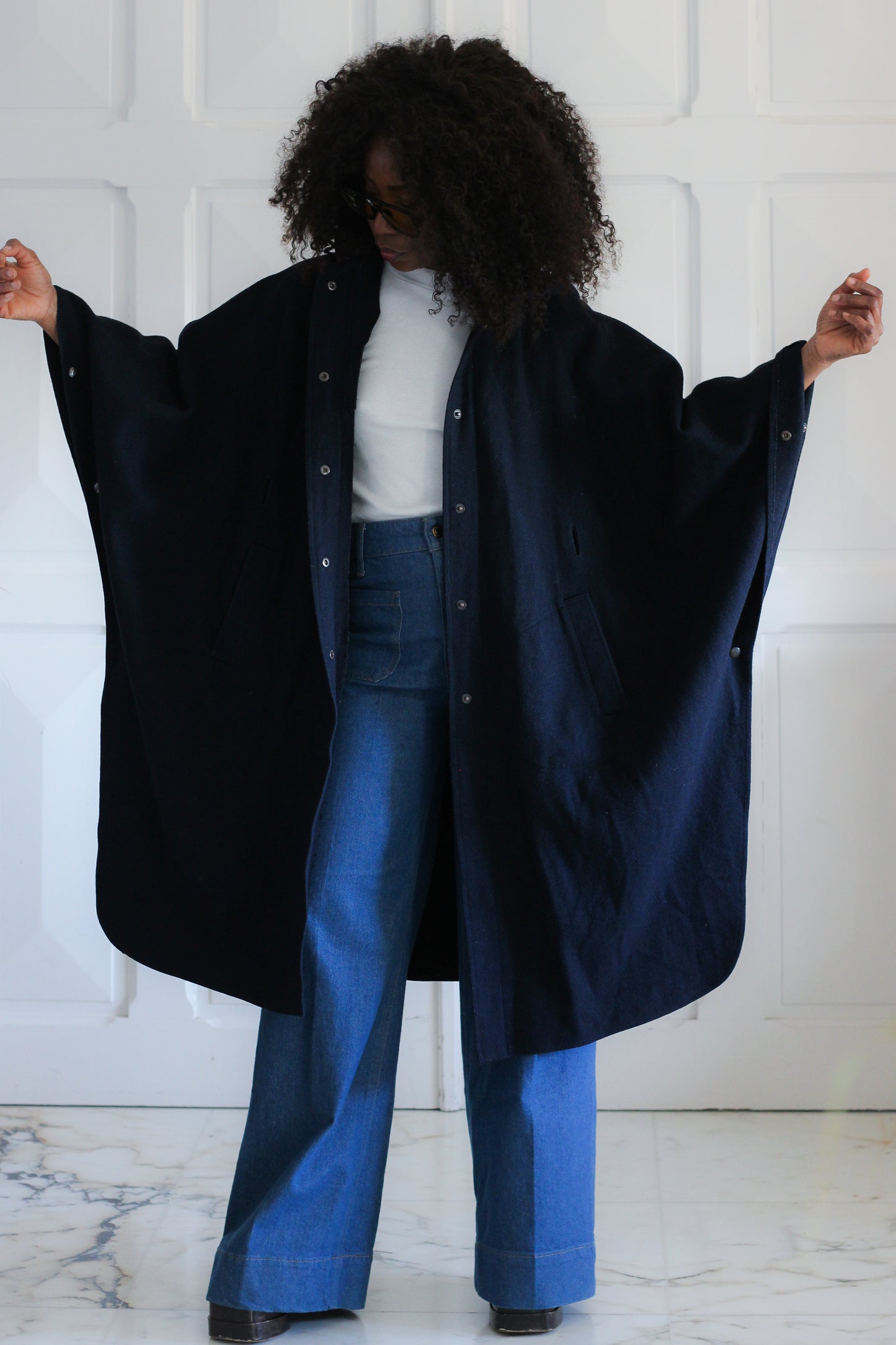 Fait main manteau cape avec capuche