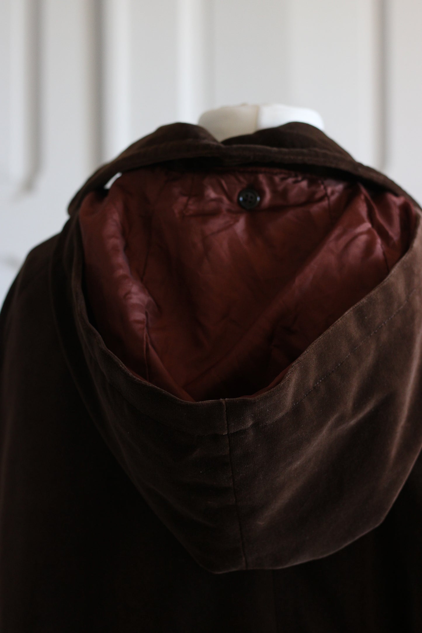 Fait main cape en velours chocolat