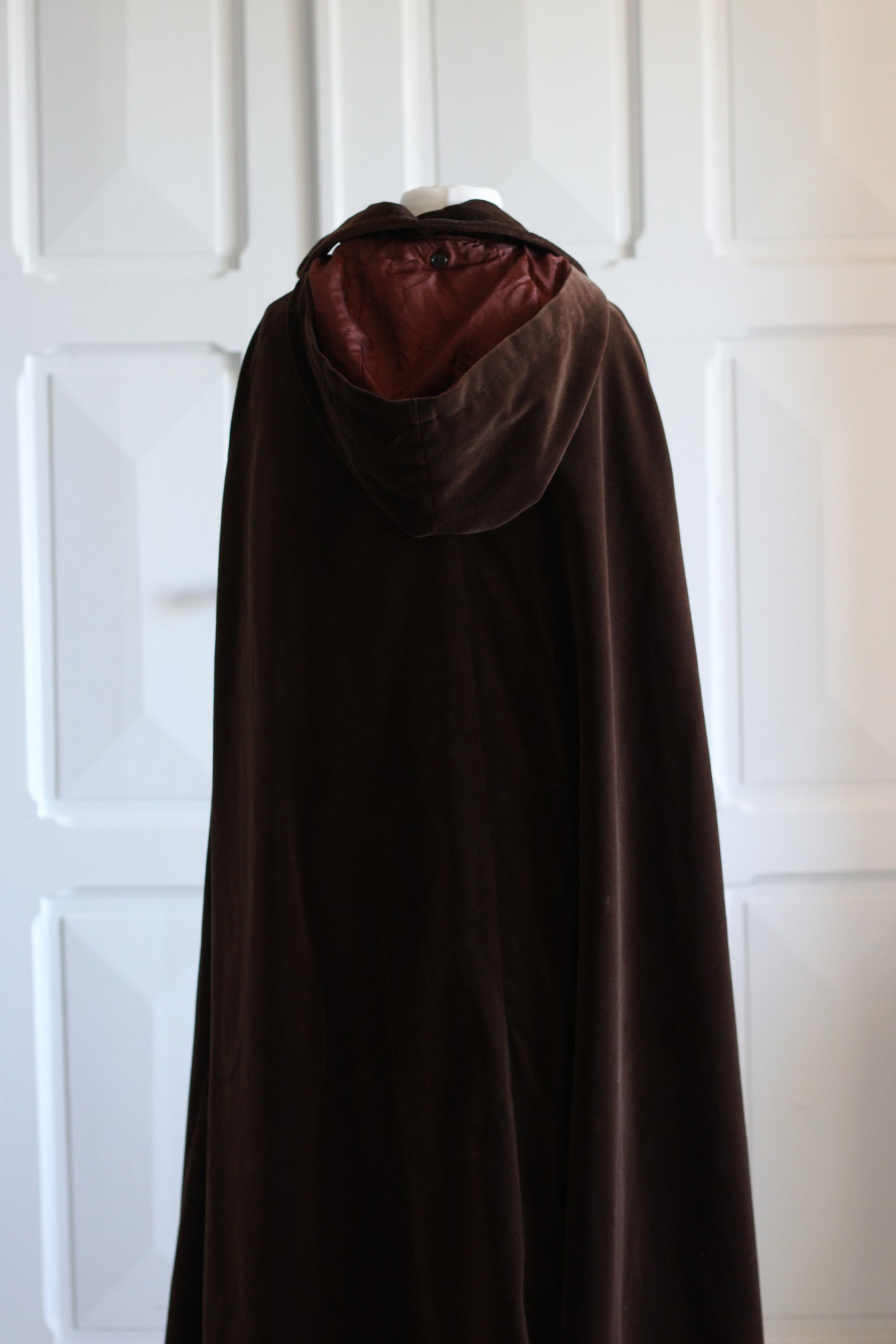 Fait main cape en velours chocolat