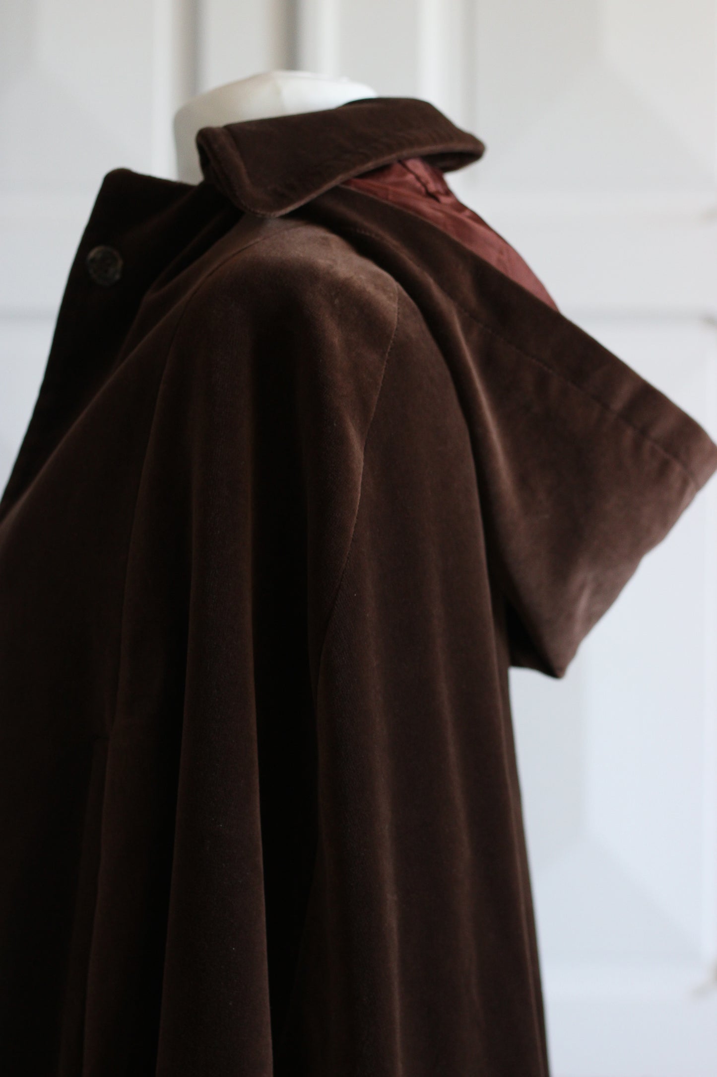 Fait main cape en velours chocolat