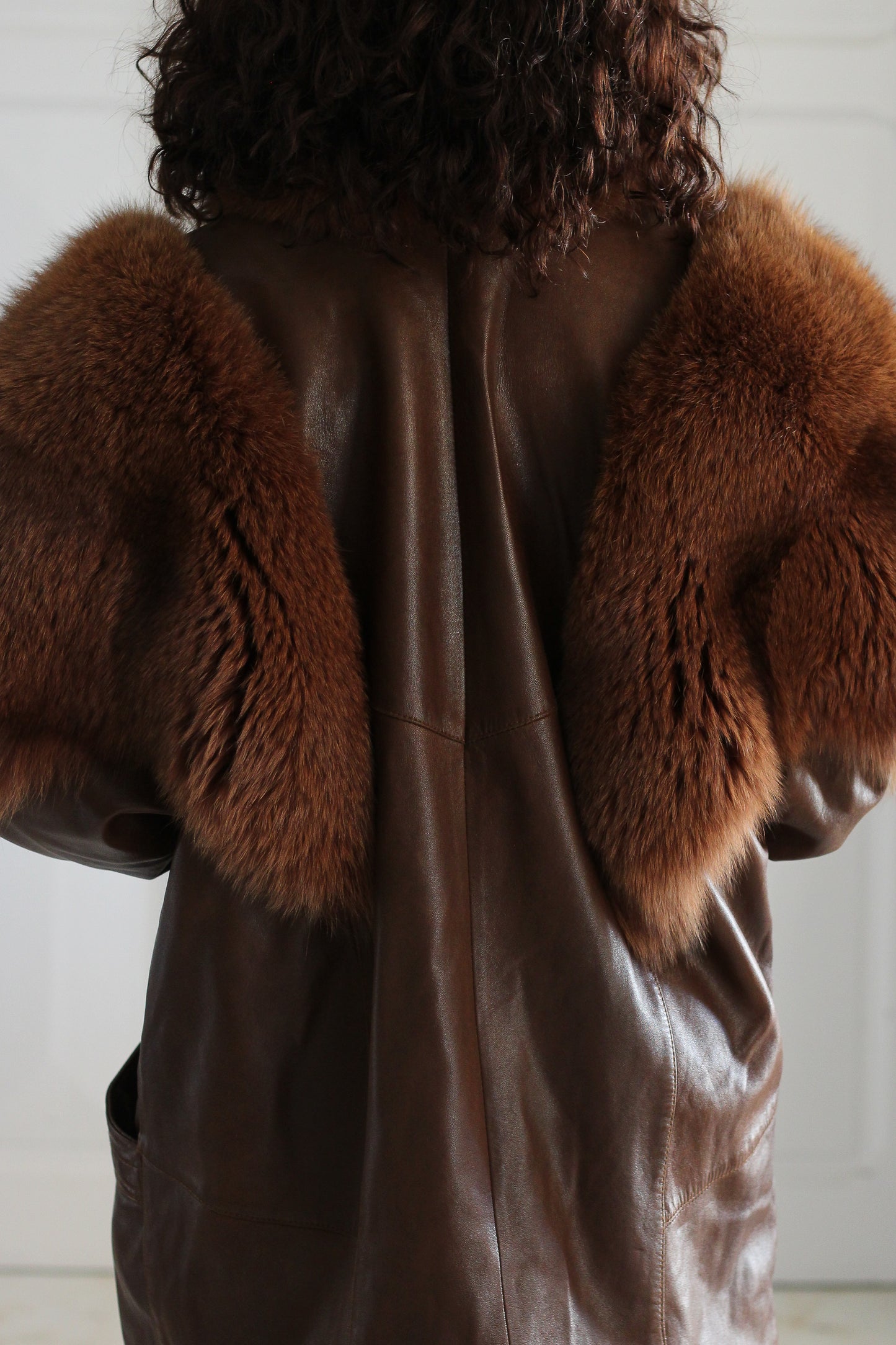 Blouson cuir et fourrure