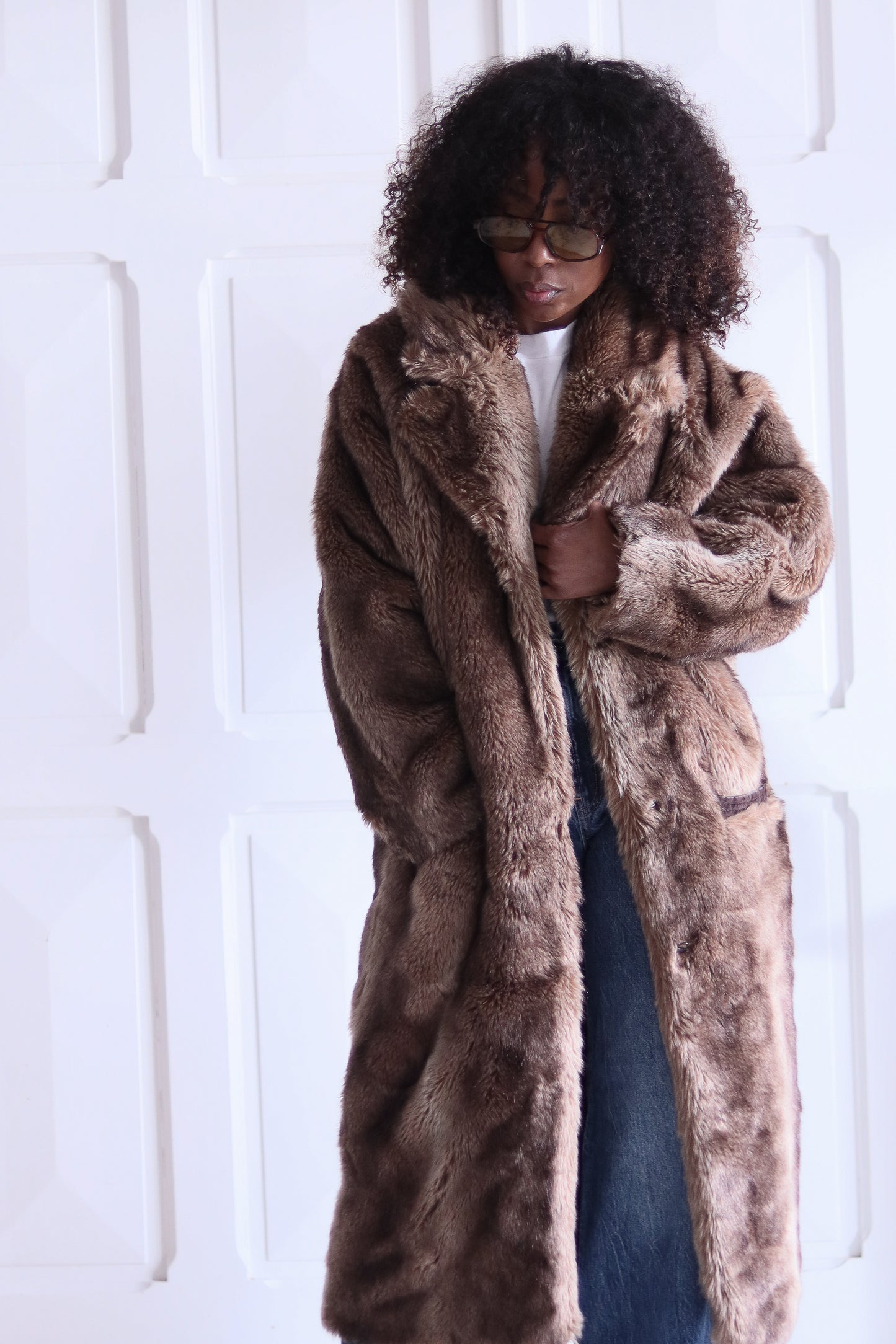 Exeko Paris manteau en fausse fourrure