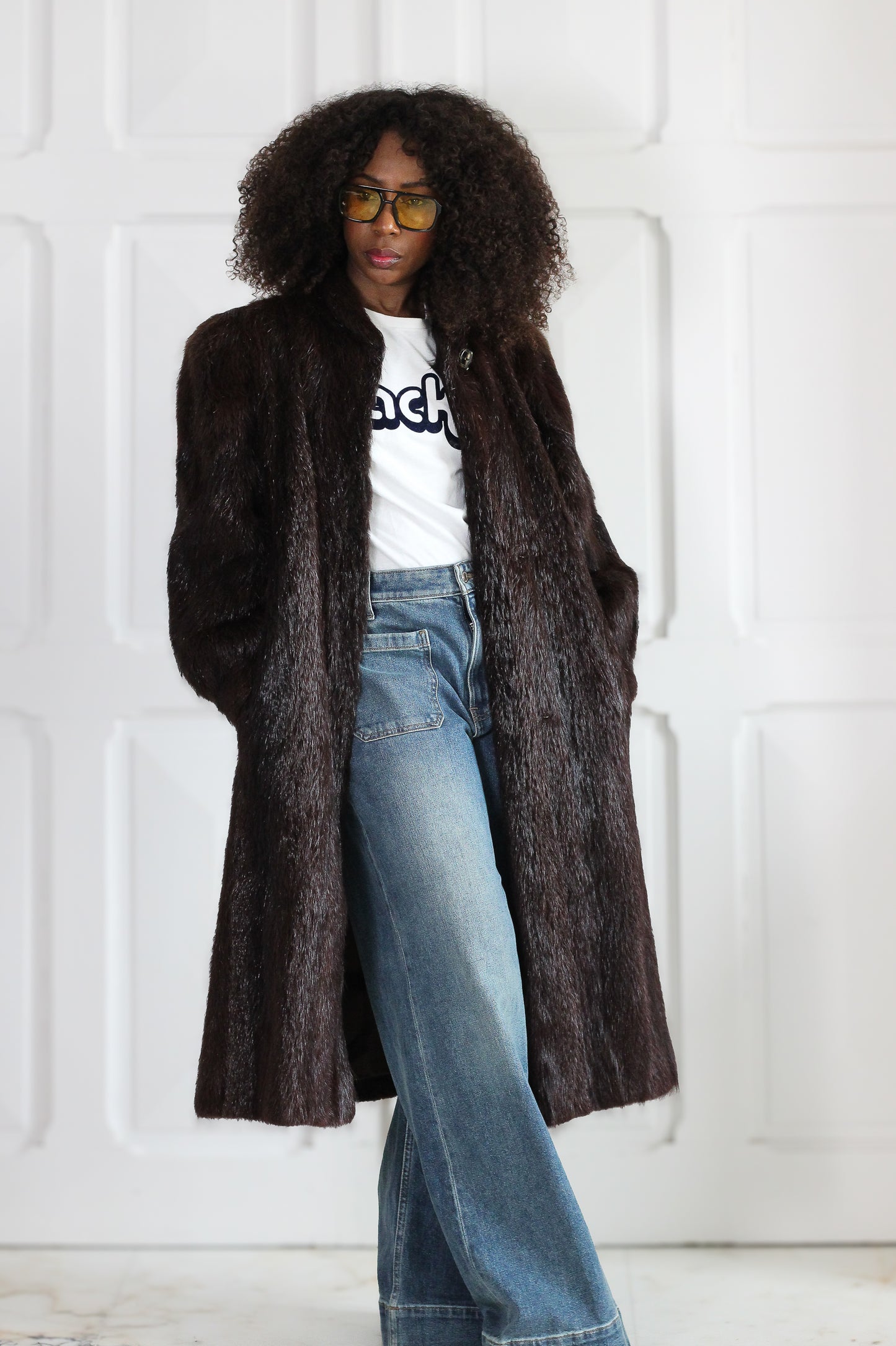 Fourrure Camp manteau fourrure