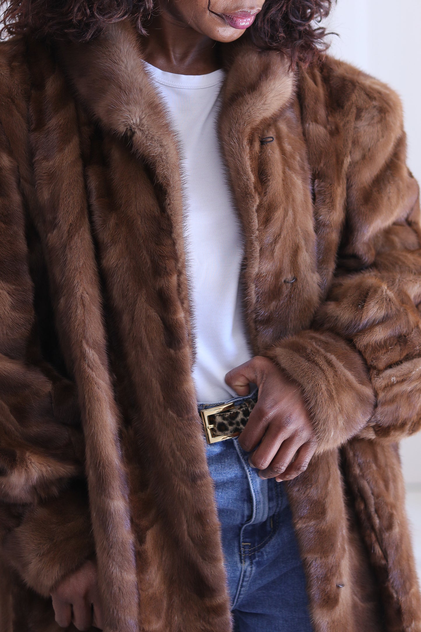 Pierrot Le Loup manteau en vison