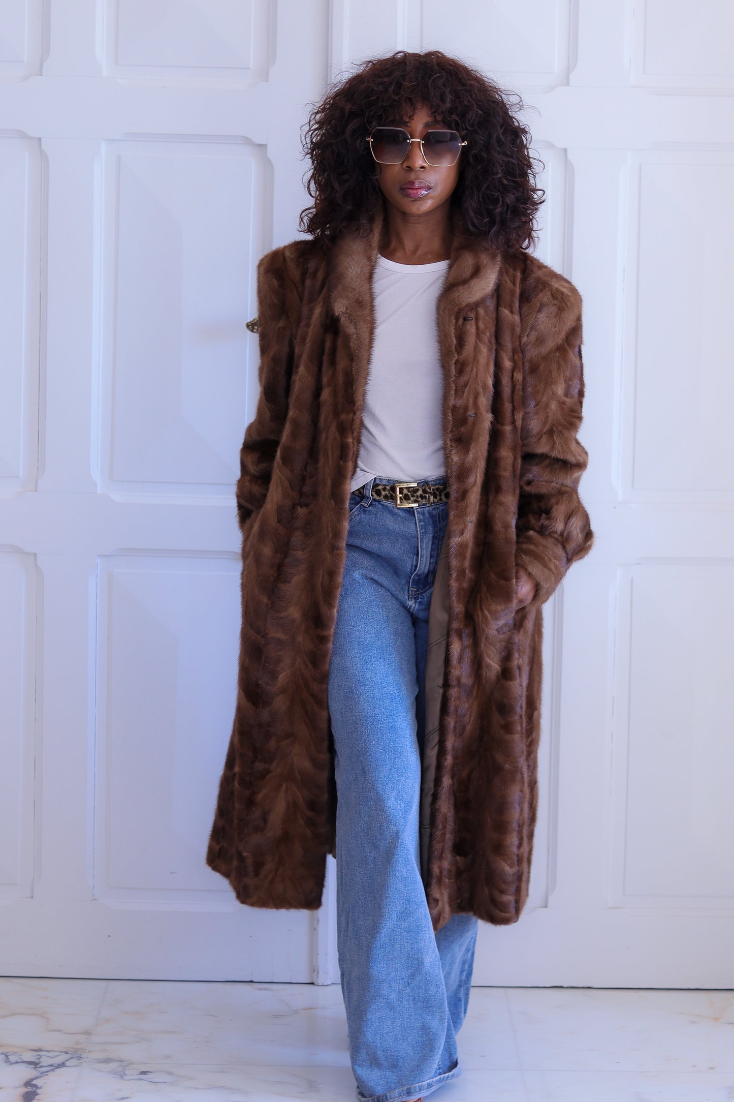 Pierrot Le Loup manteau en vison