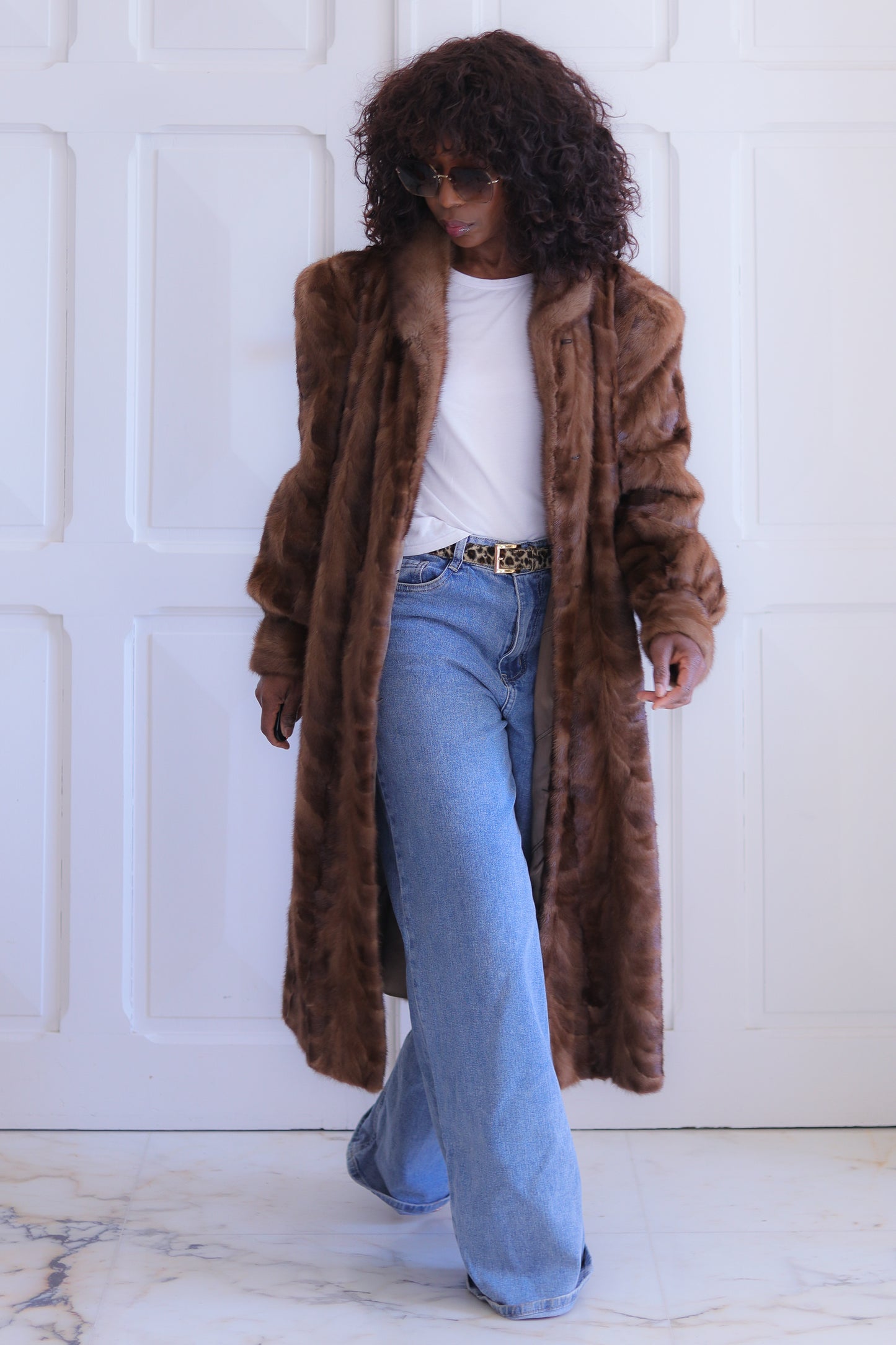 Pierrot Le Loup manteau en vison