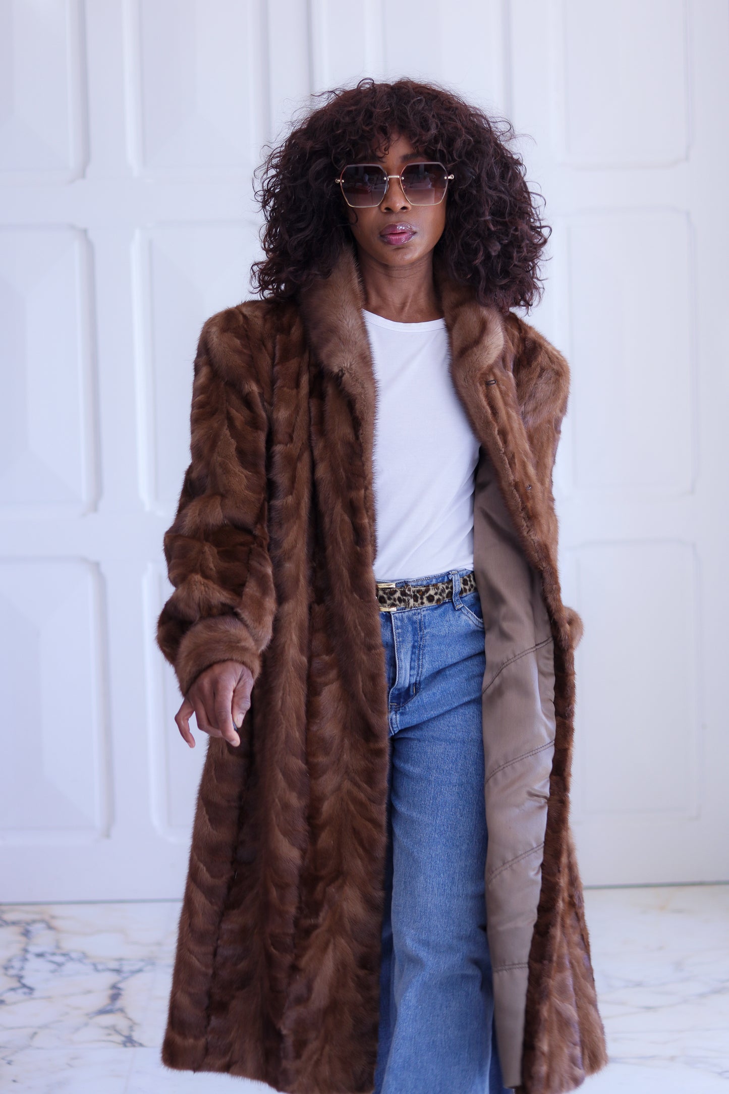Pierrot Le Loup manteau en vison
