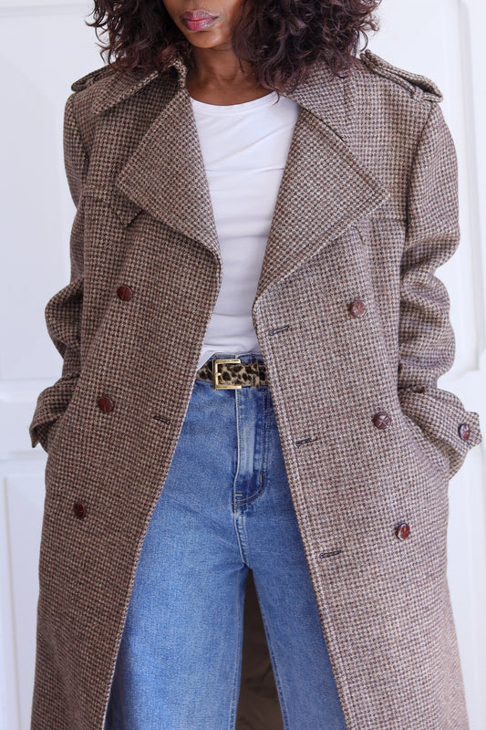 Manteau tweed années 1960