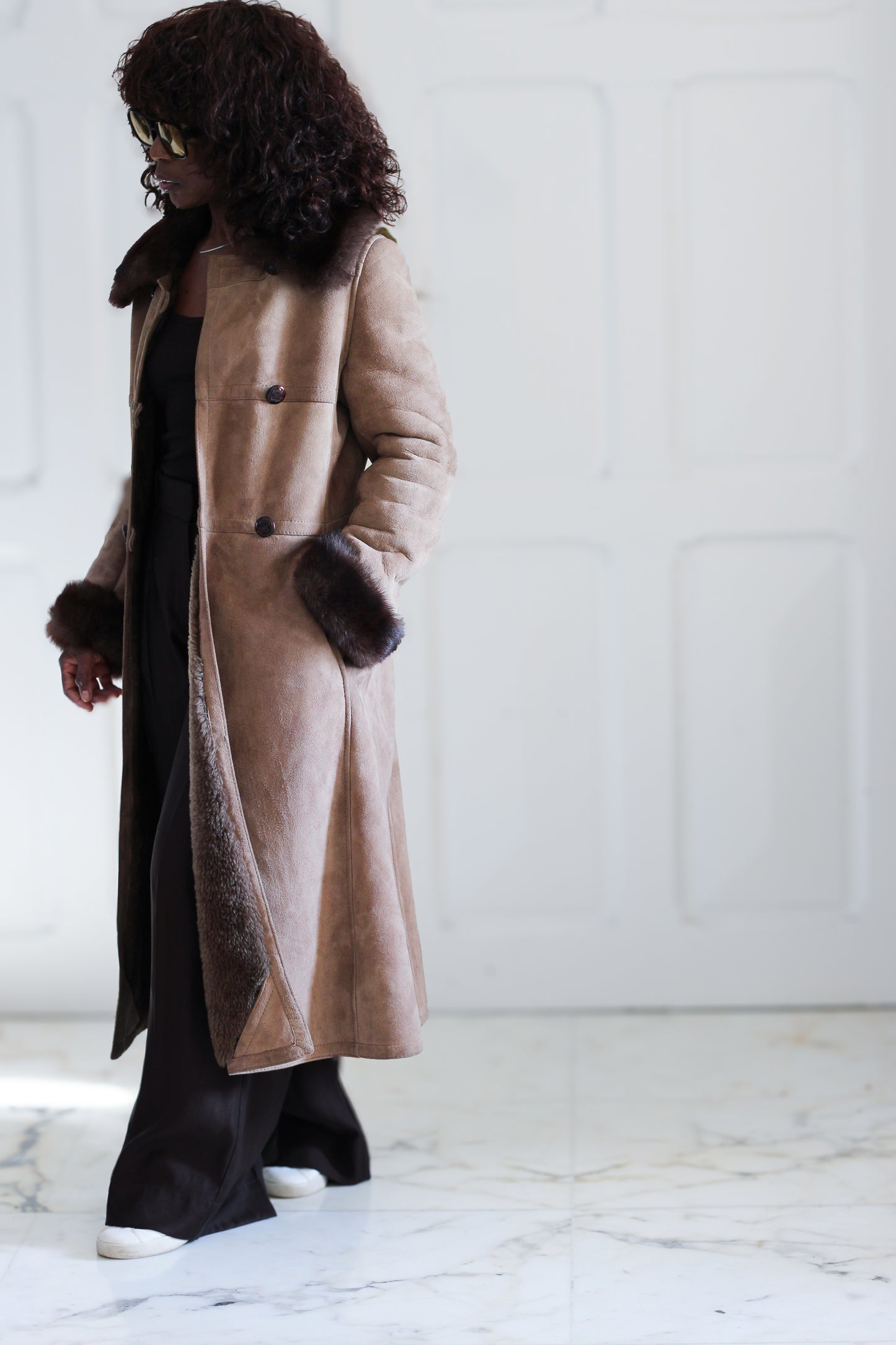 Manteau long vintage, fabrication française