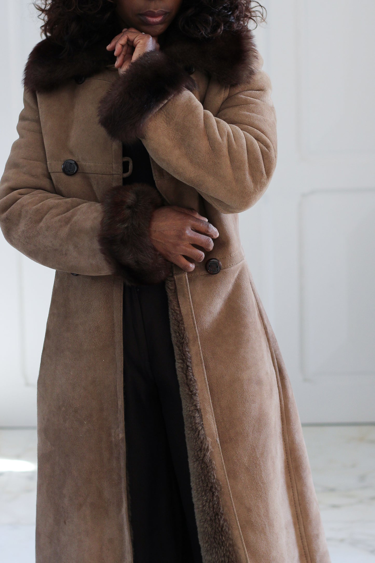 Manteau long vintage, fabrication française
