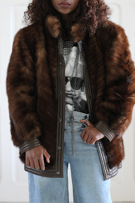Franklin Simon blouson fourrure vison