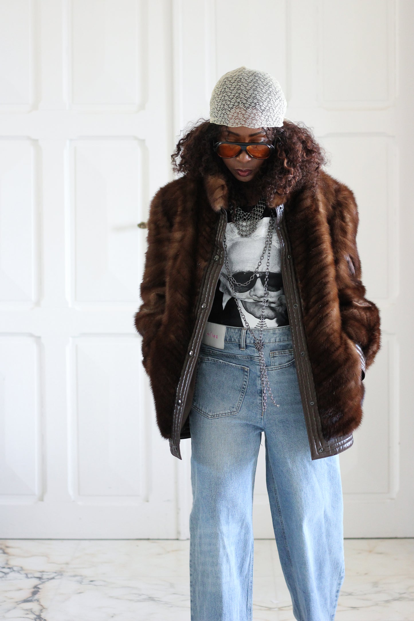 Franklin Simon blouson fourrure vison