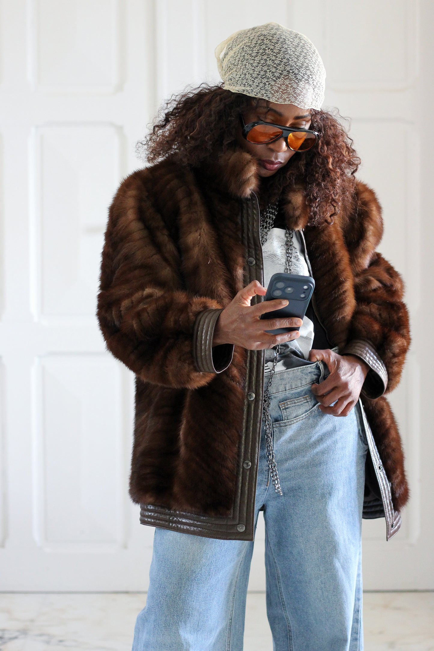 Franklin Simon blouson fourrure vison
