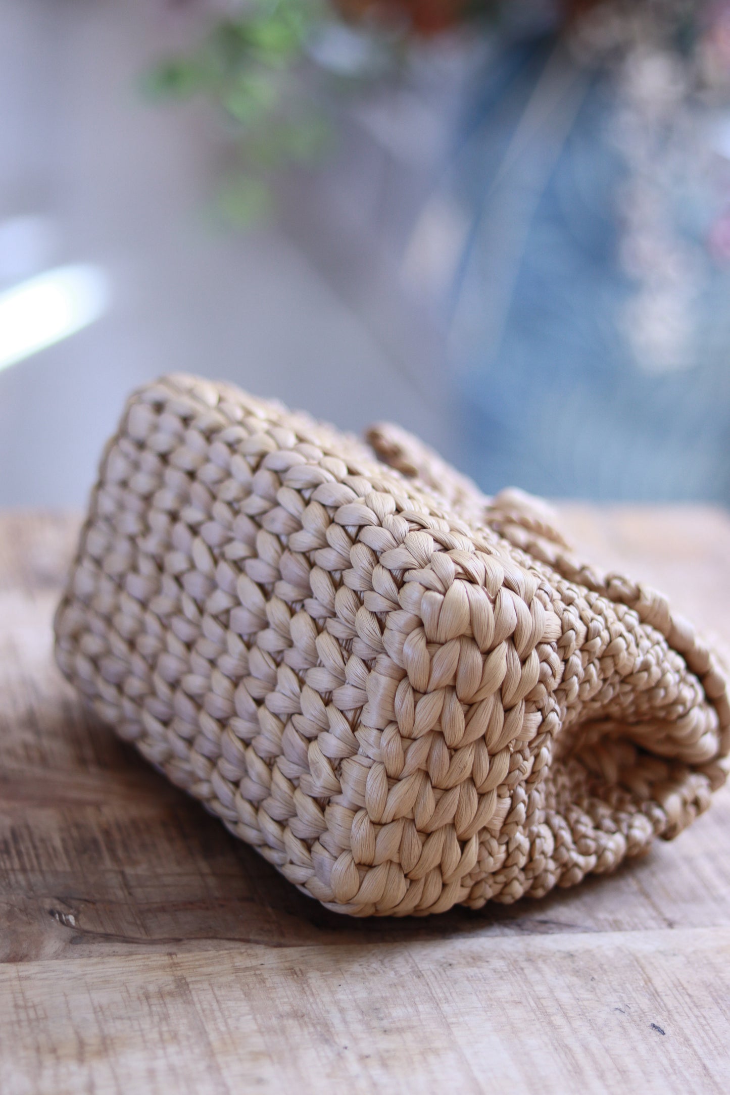 Sac à main en paille tressée