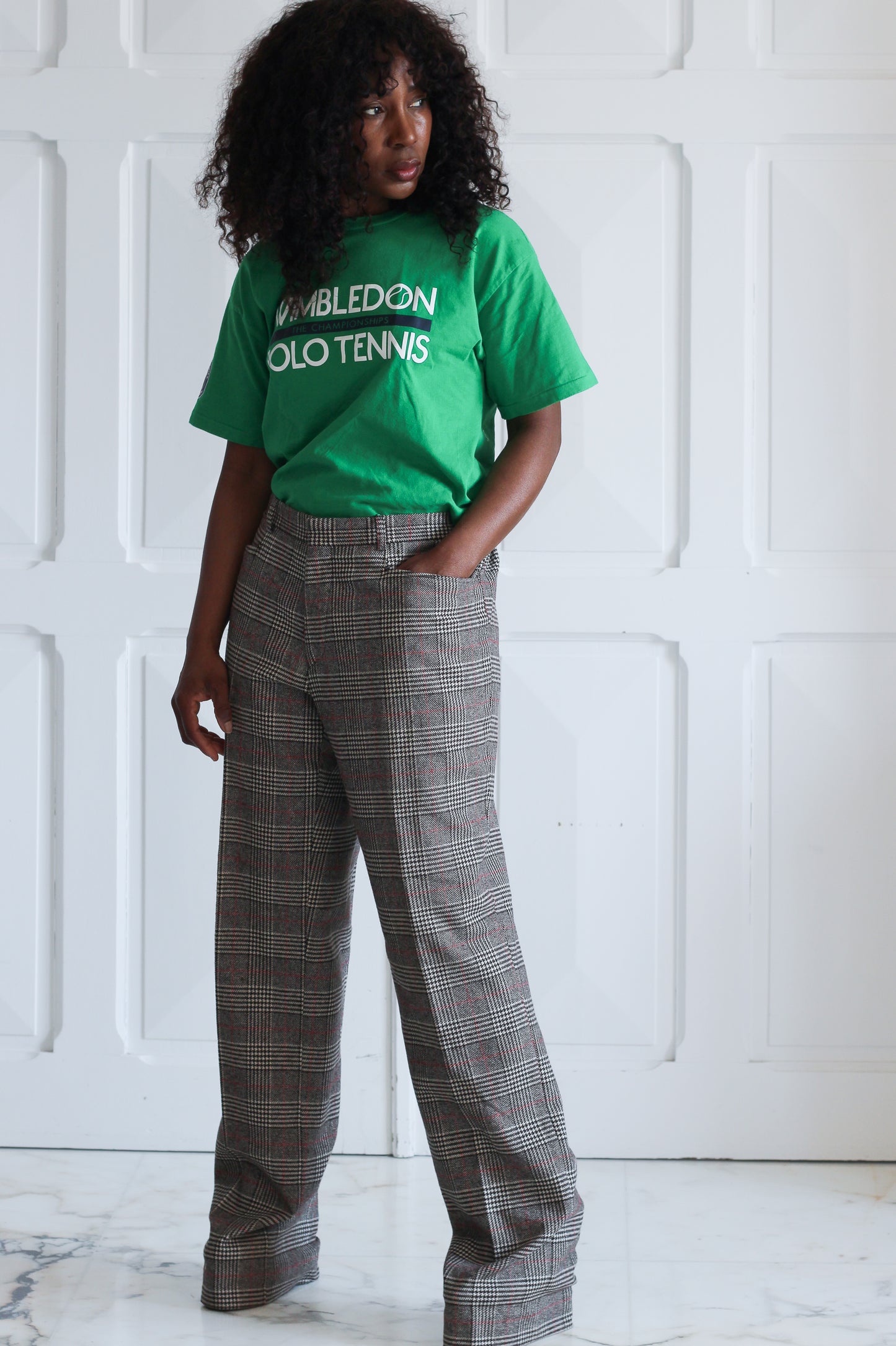 Conwell pantalon masculin en laine à motifs