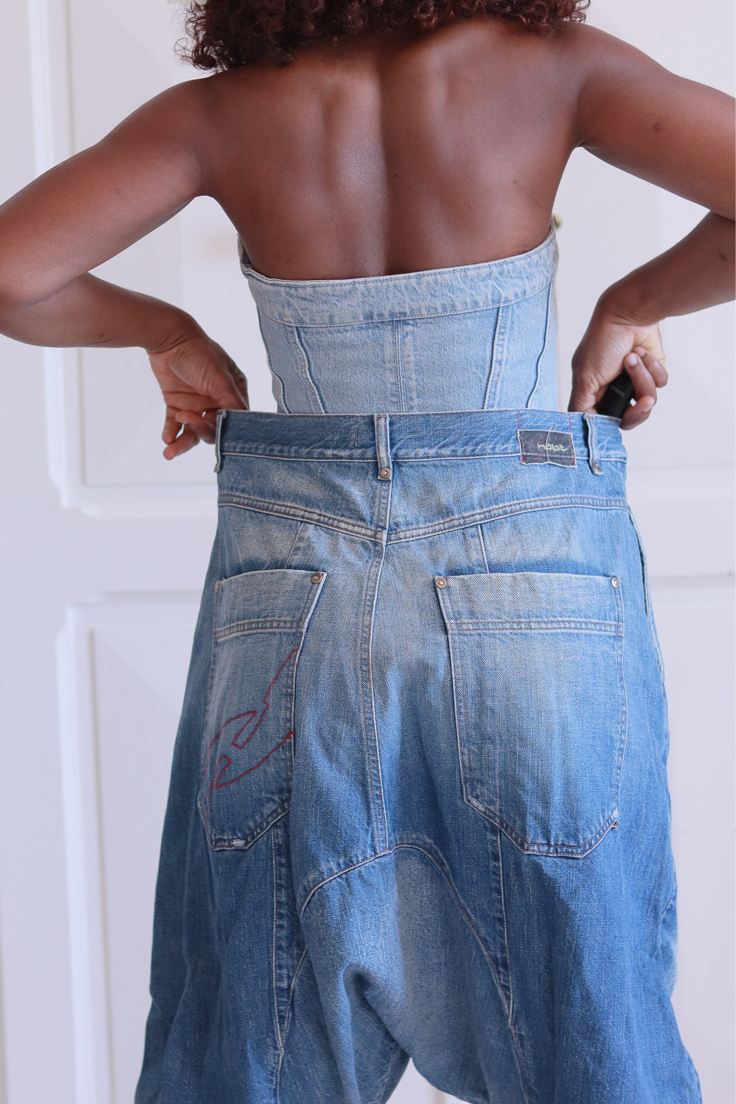 Pantalon jean saroual vintage