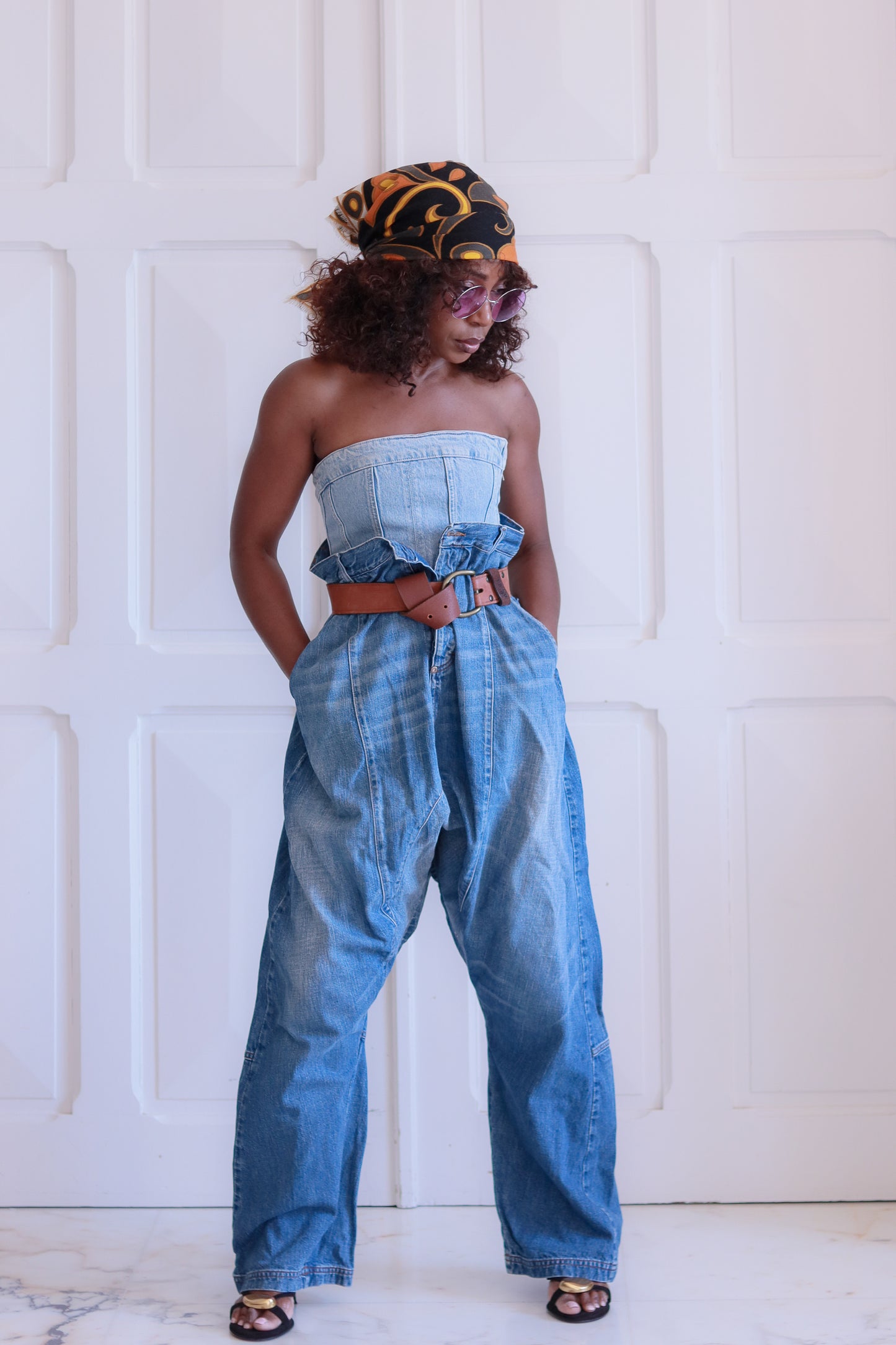 Pantalon jean saroual vintage