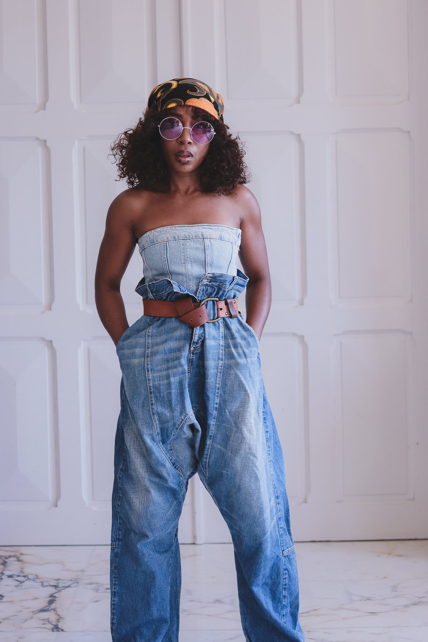 Pantalon jean saroual vintage