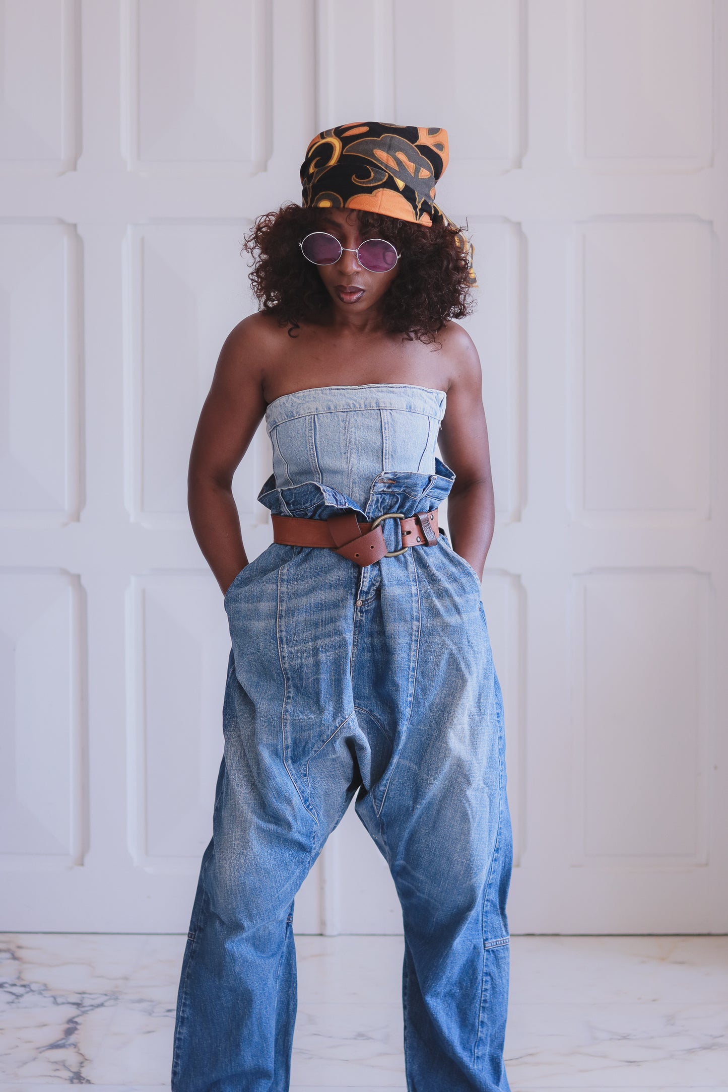 Pantalon jean saroual vintage