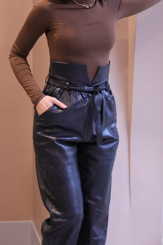 Pantalon cuir 1980