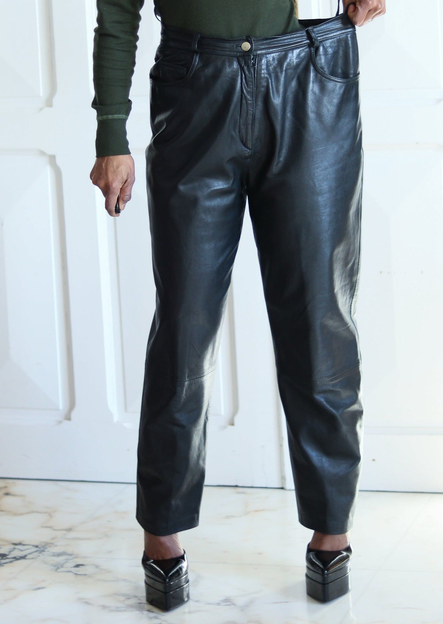 Pantalon cuir 1980