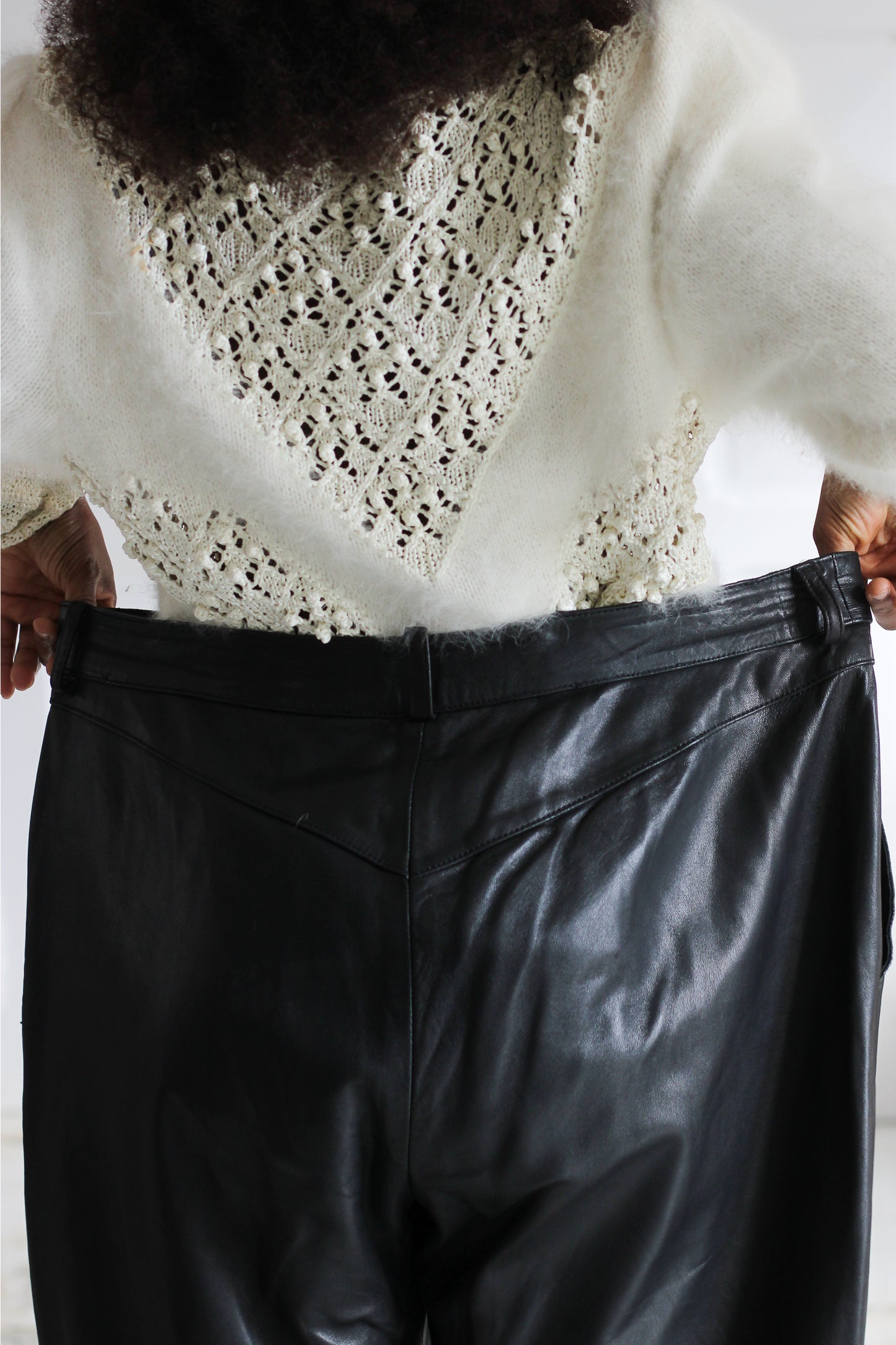 Regmapary Années 1980 pantalon en cuir